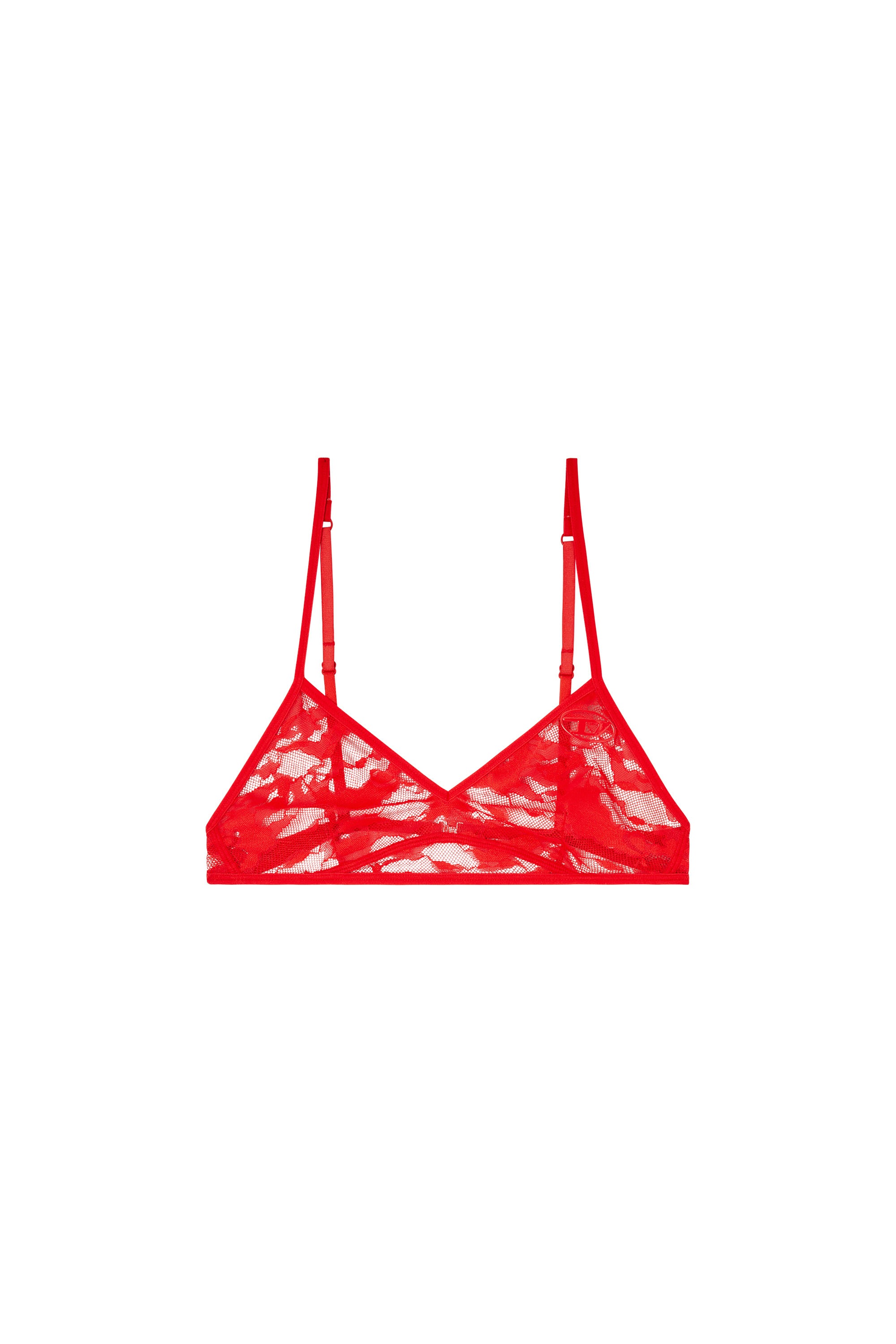 Diesel - APRIL-UTLT, Reggiseno in pizzo stretch camouflage Donna in Rosso - 4