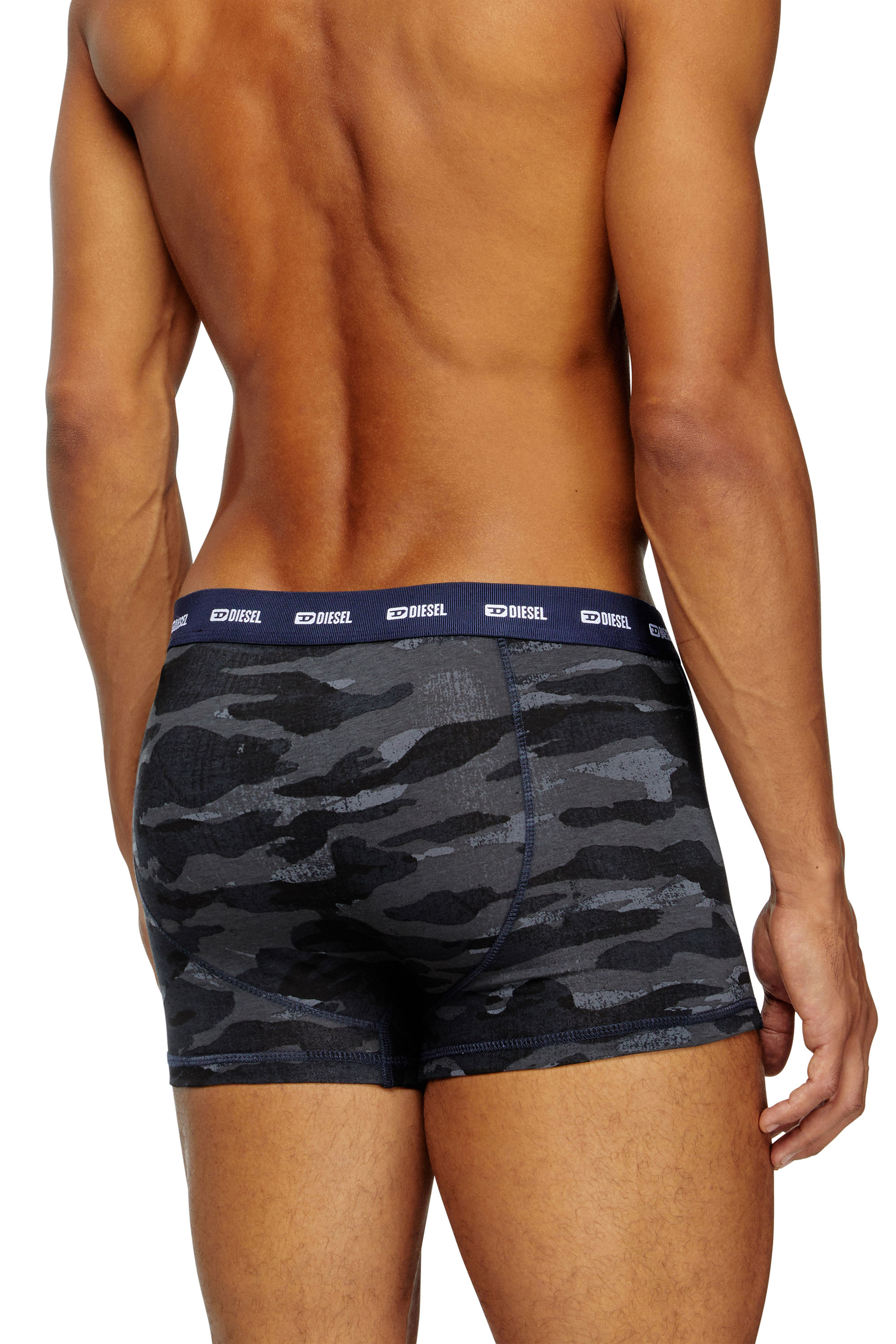 Diesel - DAMIEN-UTLT-3PACK, Herren Einfarbige und Camouflage Retropants im Dreierpack in Schwarz/Blau - 4