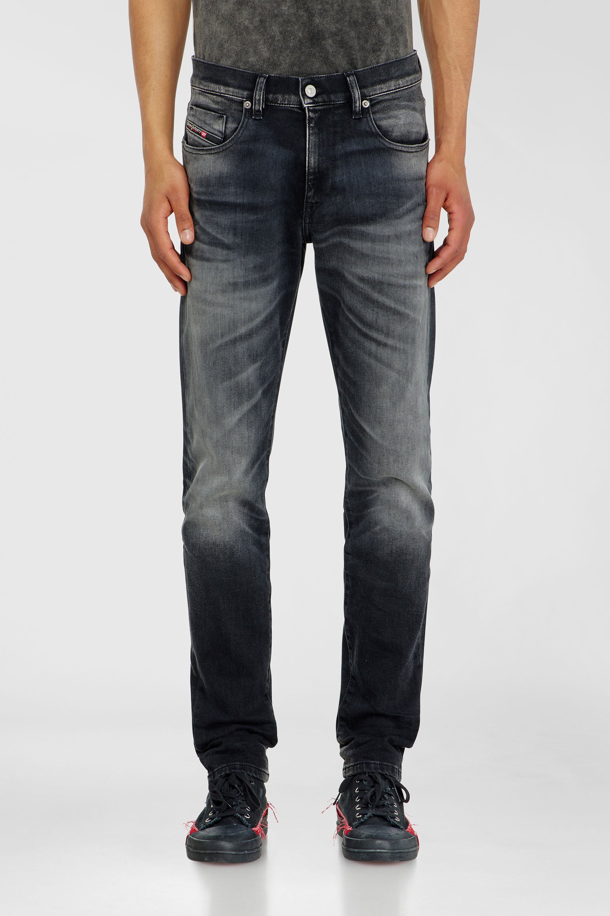 Diesel - Herren Slim Jeans 2019 D-Strukt 09P38, Schwarz/Dunkelgrau - 1