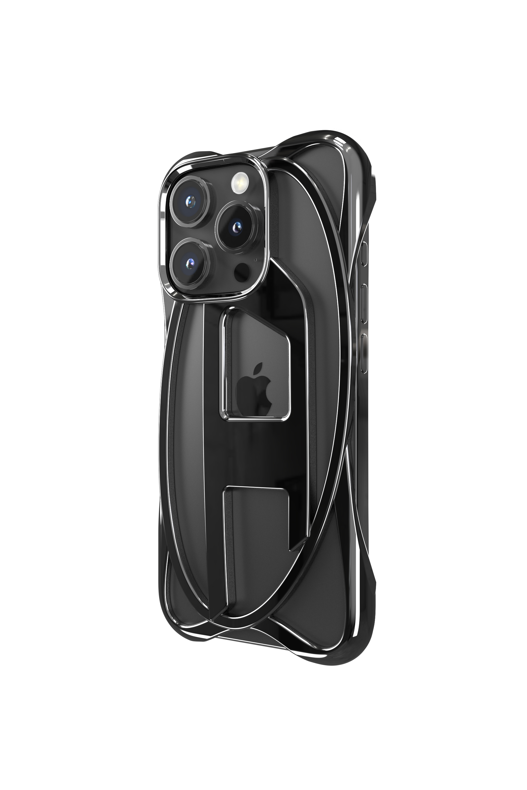 Diesel - 60268 CAGED D CASE, Coque Caged D iPhone 16 Pro Mixte in Noir - 2