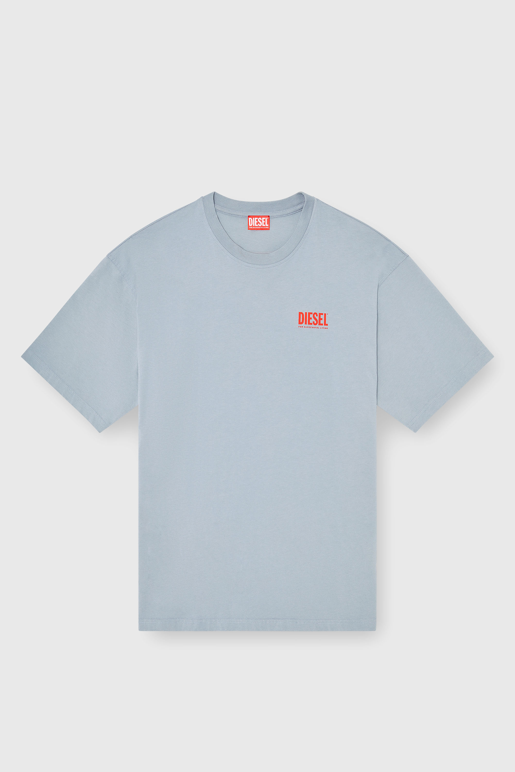 Diesel - T-BOXT-BISK, Herren Baumwoll-T-Shirt mit Diesel-Biscotto-Print in Hellgrau - 2