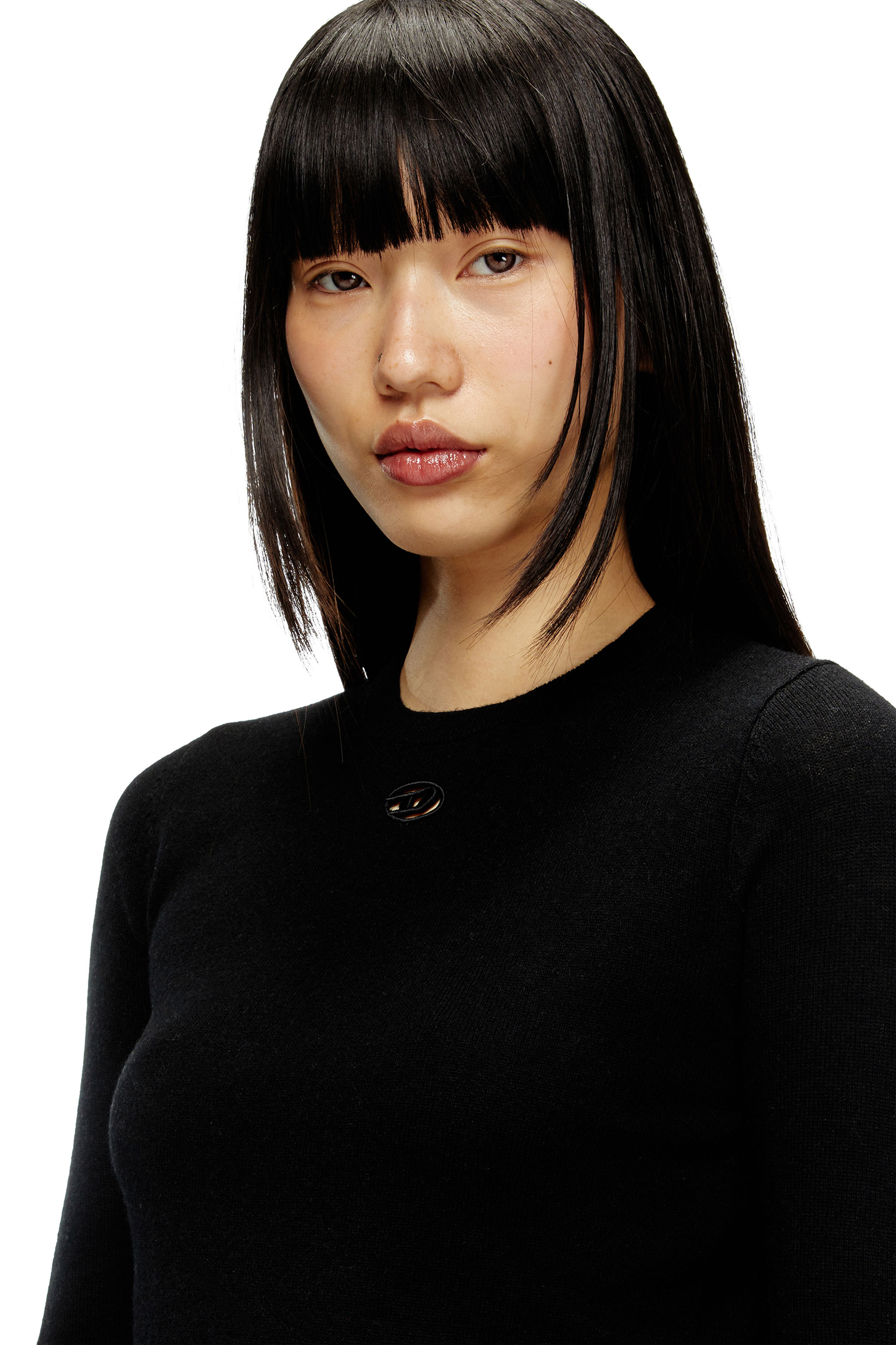 Diesel - M-AREESAX, Top en laine et cachemire Femme in Noir - 5