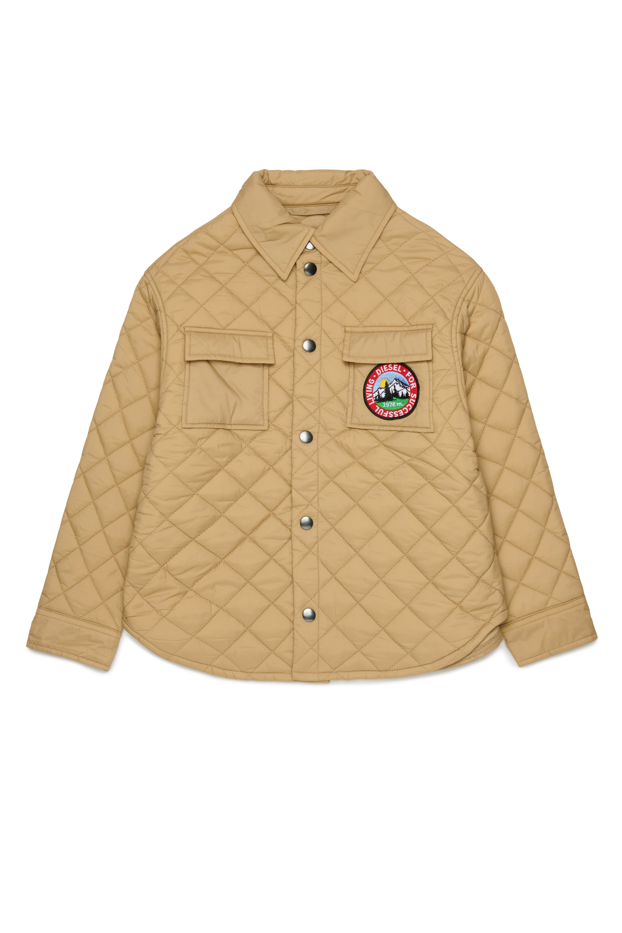 Diesel - JMONTY, Giacca camicia in nylon trapuntato Unisex in Marrone - 1