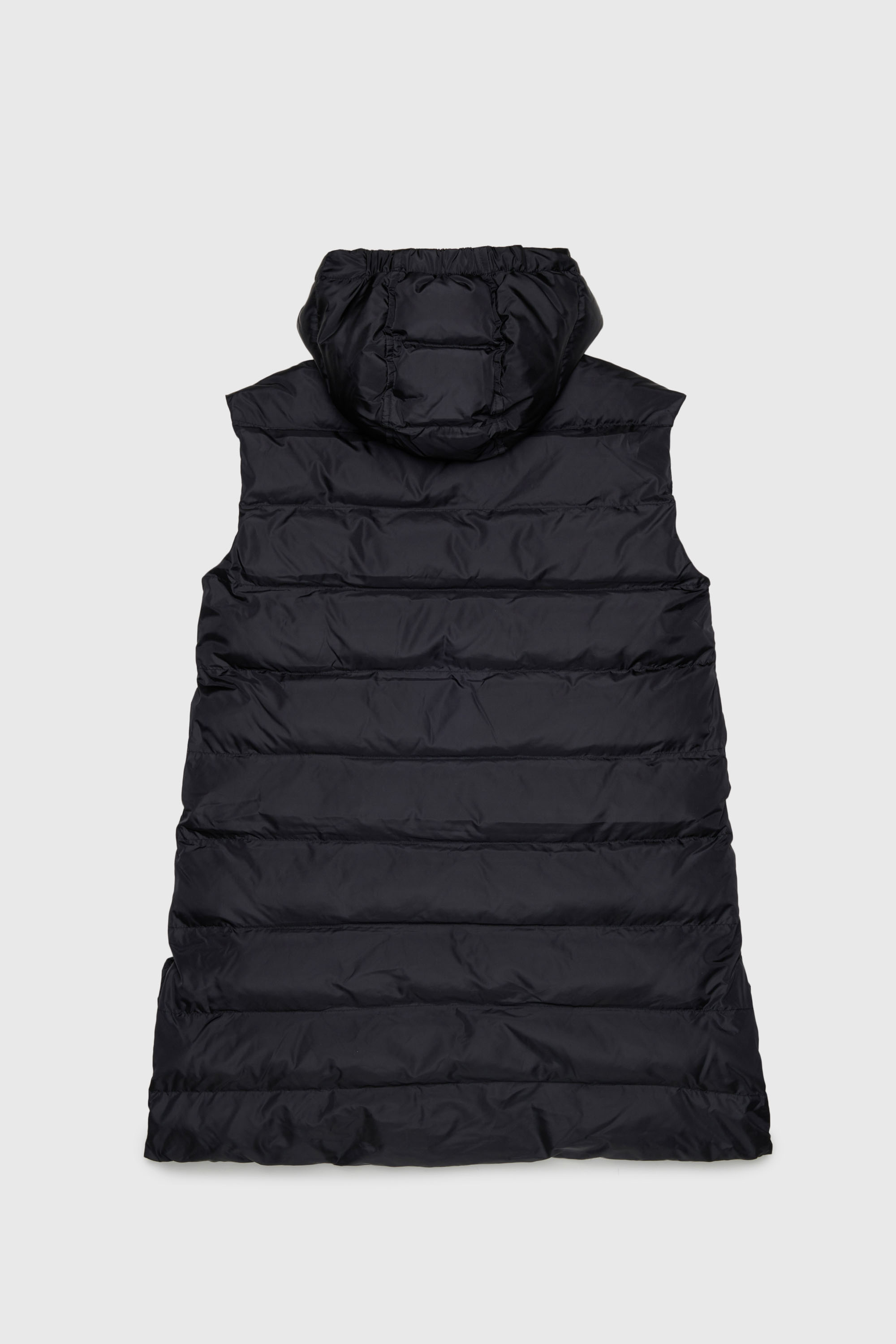 Diesel - JFENNY, Gilet imbottito longline con cappuccio Donna in Nero - 2