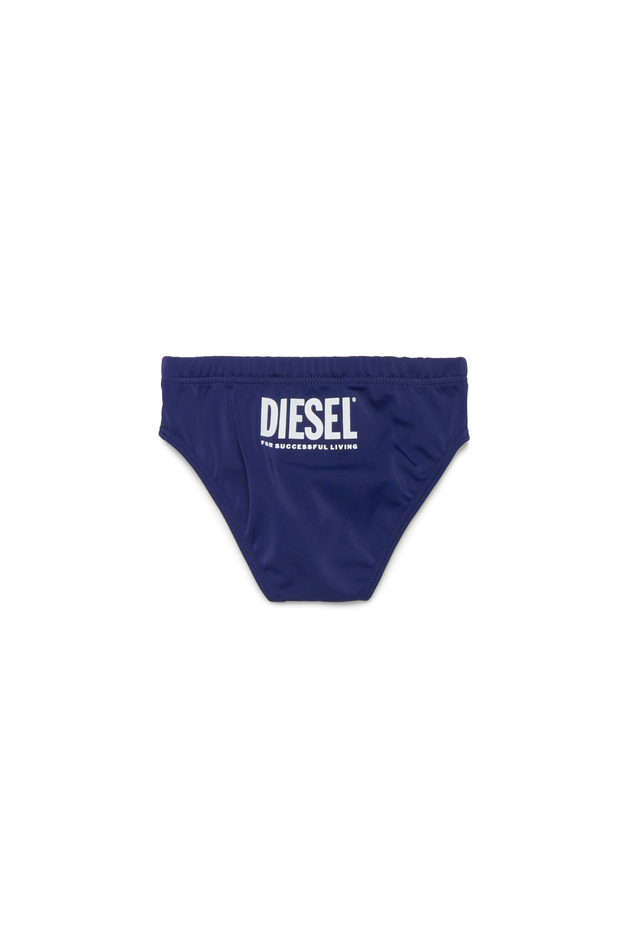 Diesel - MILIB, Slip da bagno con stampa Diesel Uomo in Blu - 2