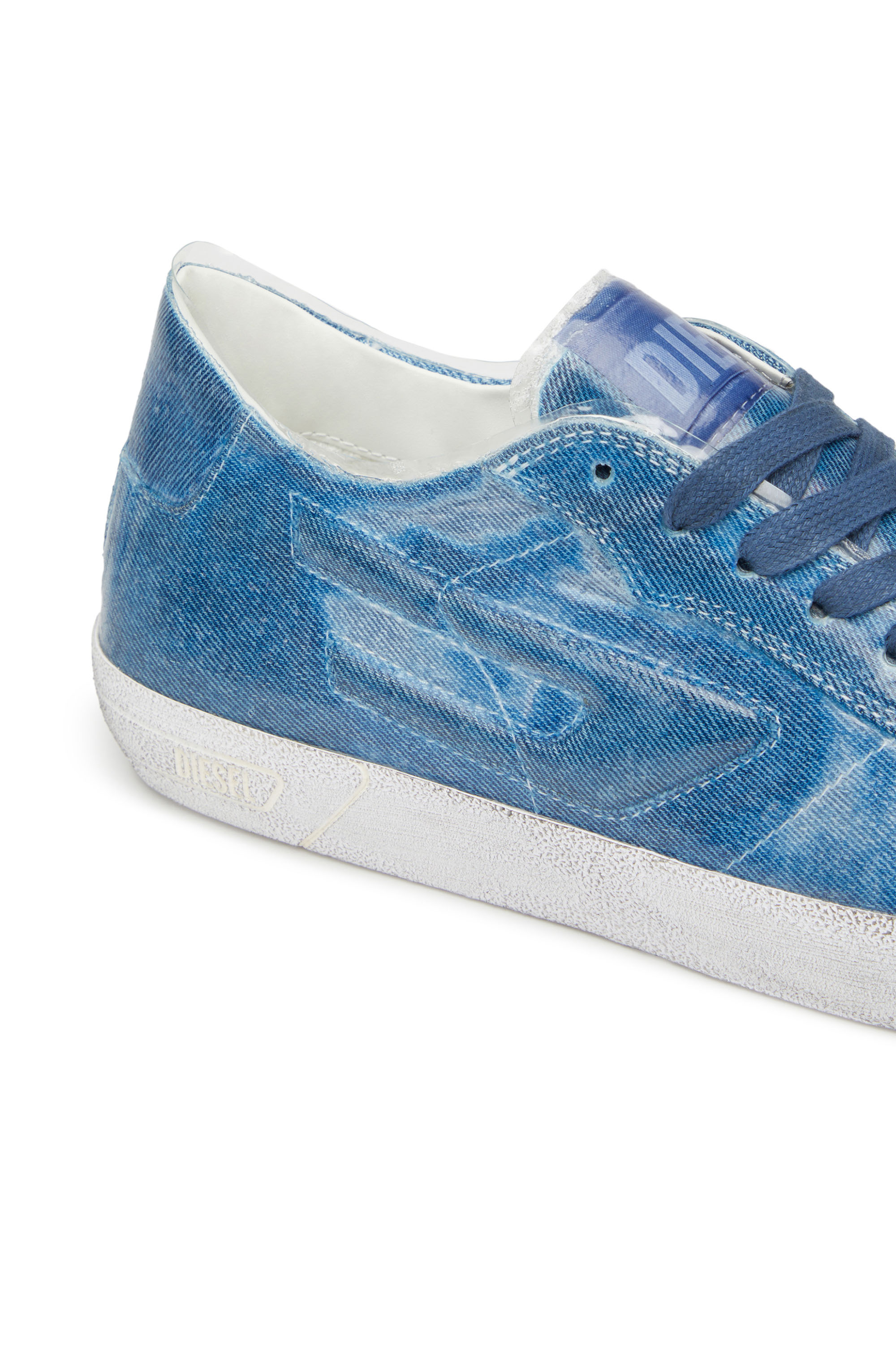 Diesel - S-LEROJI LOW, Homme S-Leroji Low - Sneakers en toile avec superposition en TPU in Bleu - Image 5