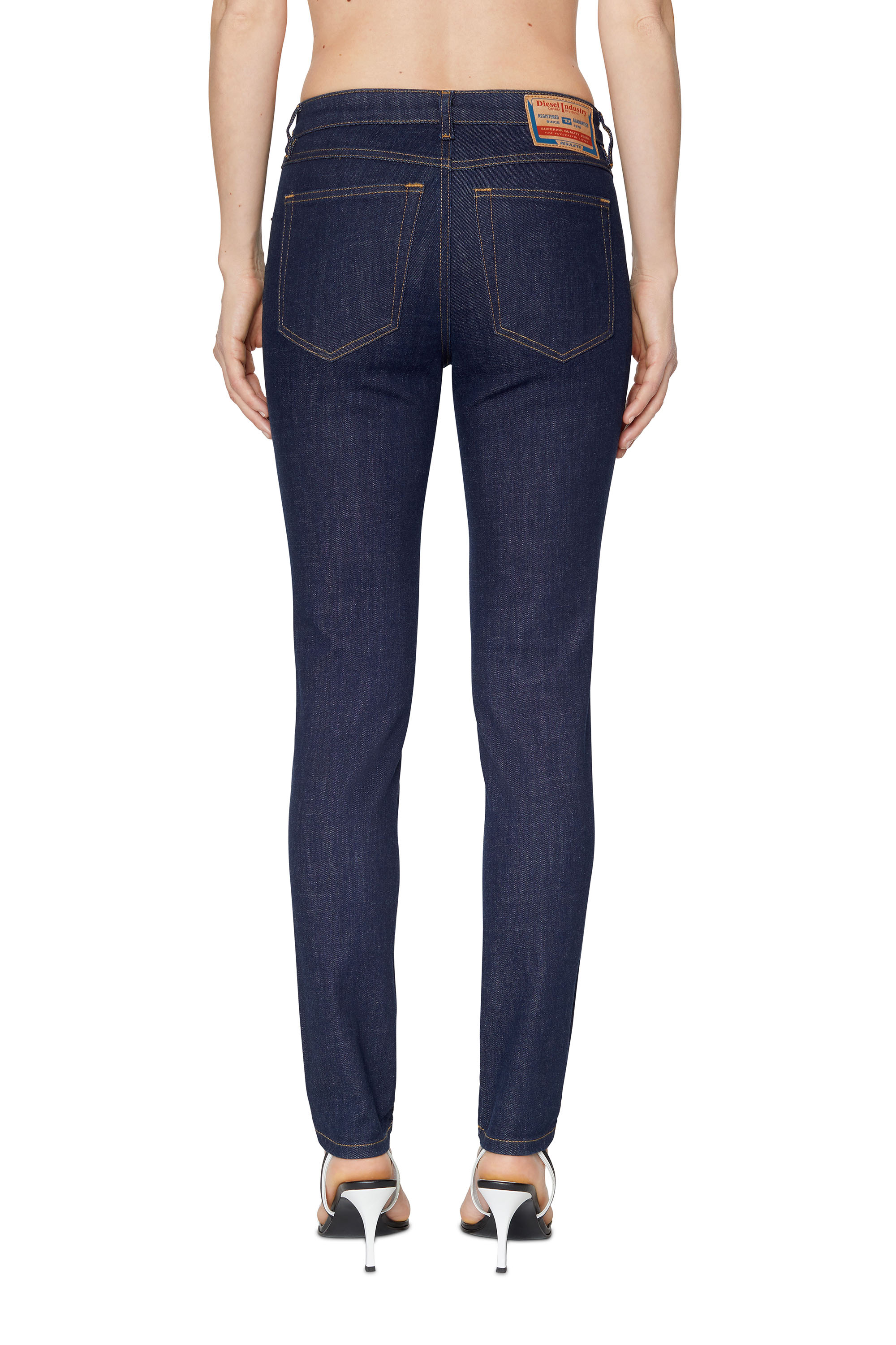 Diesel - Skinny Jeans 2015 Babhila Z9C17, Bleu Foncé - Image 2