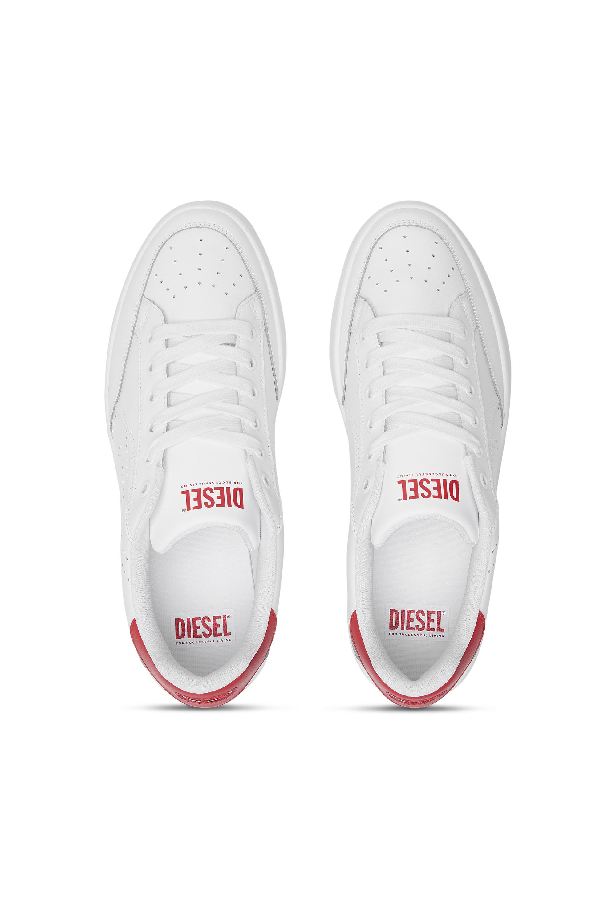 Diesel - S-DAKOTA LOW, Sneakers en cuir avec logo perforé Homme in Polychrome - 5