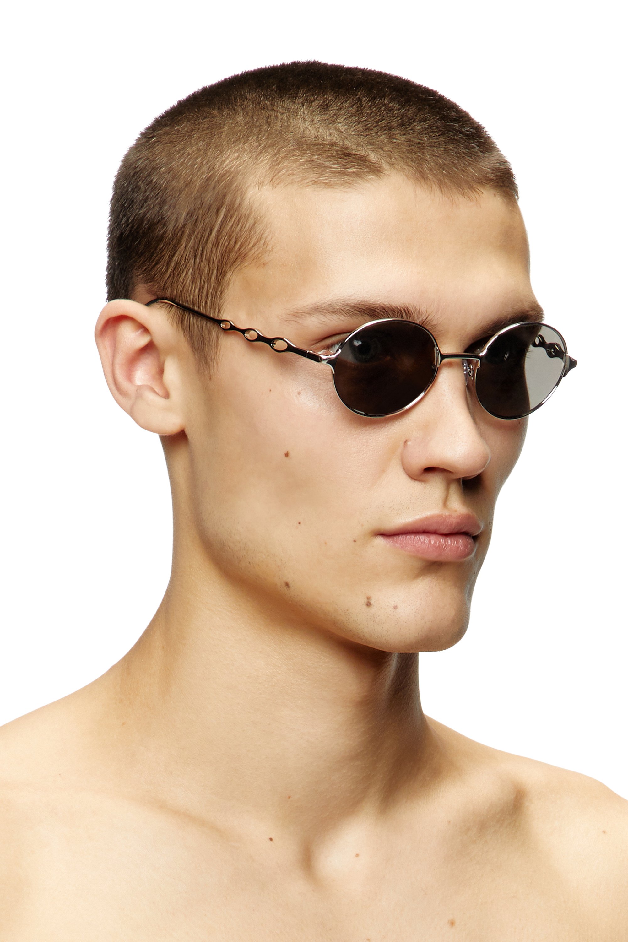 Diesel - 0DL1008, Unisex Runde Sonnenbrillen in Silber - 4