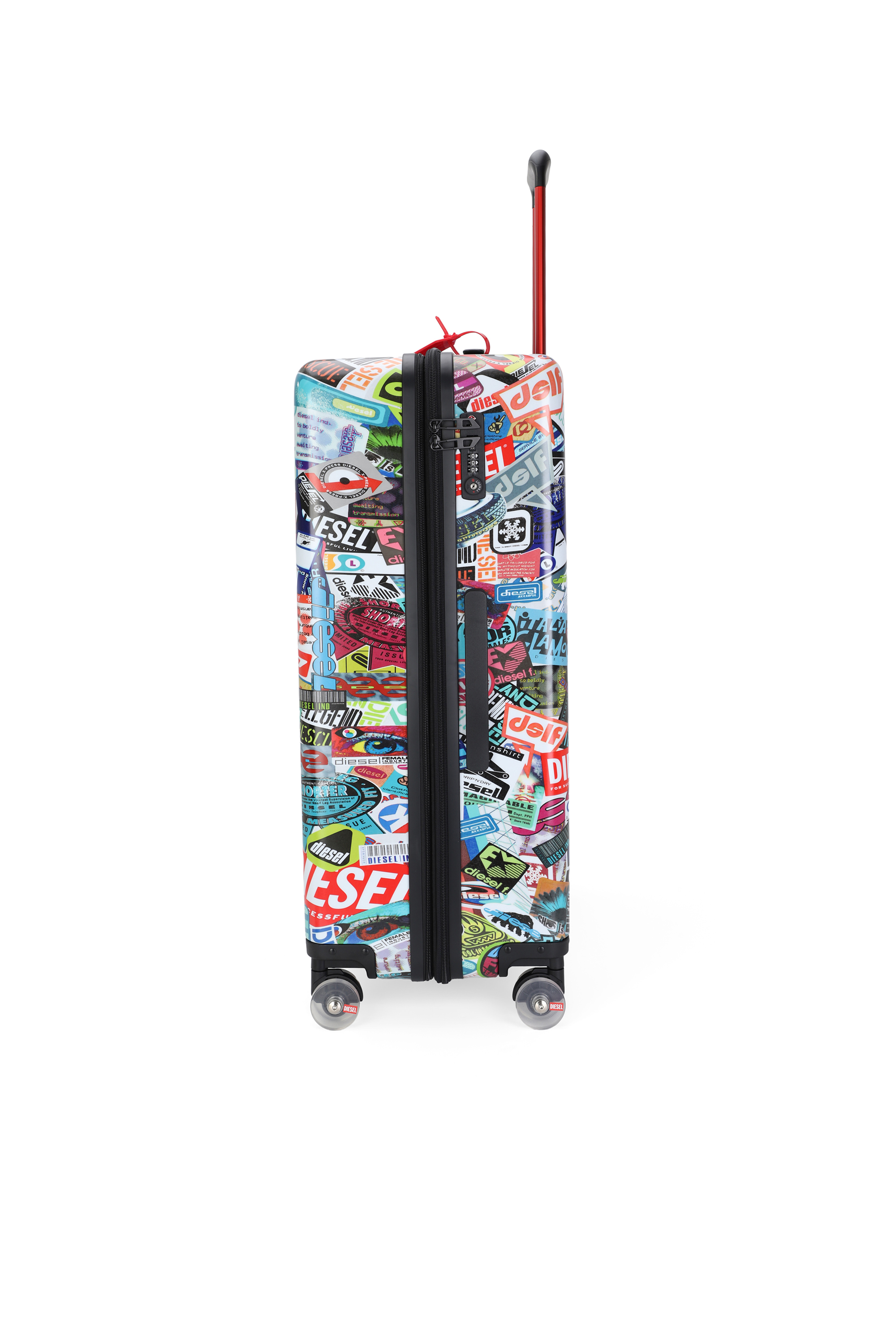 Diesel - DIESEL PC PRINTED TROLLEY-STICKERS- DSL0, Valise style sticker taille L Mixte in Polychrome - 4