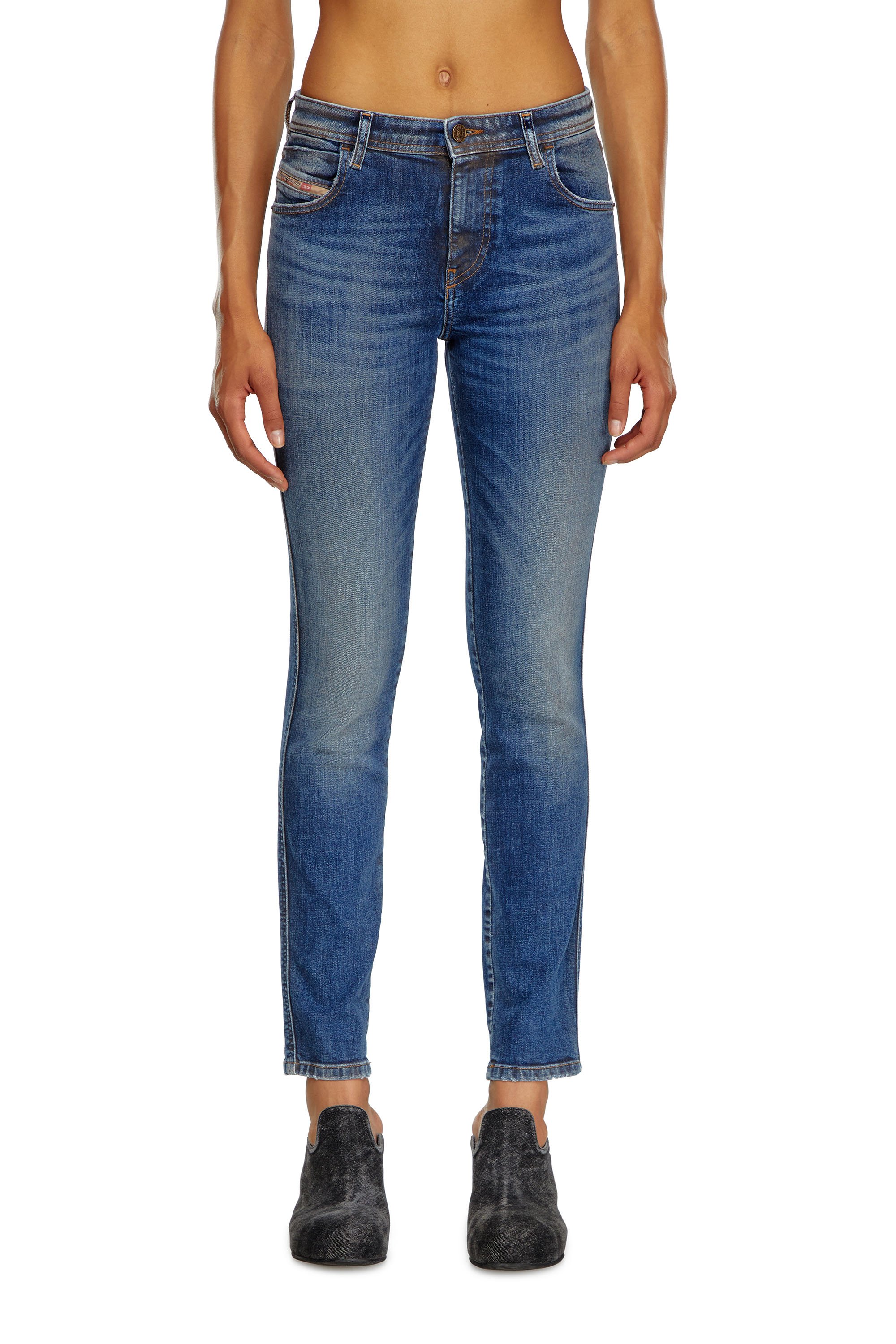 Diesel - Damen Skinny Jeans 2015 Babhila 09J32, Dunkelblau - Image 1