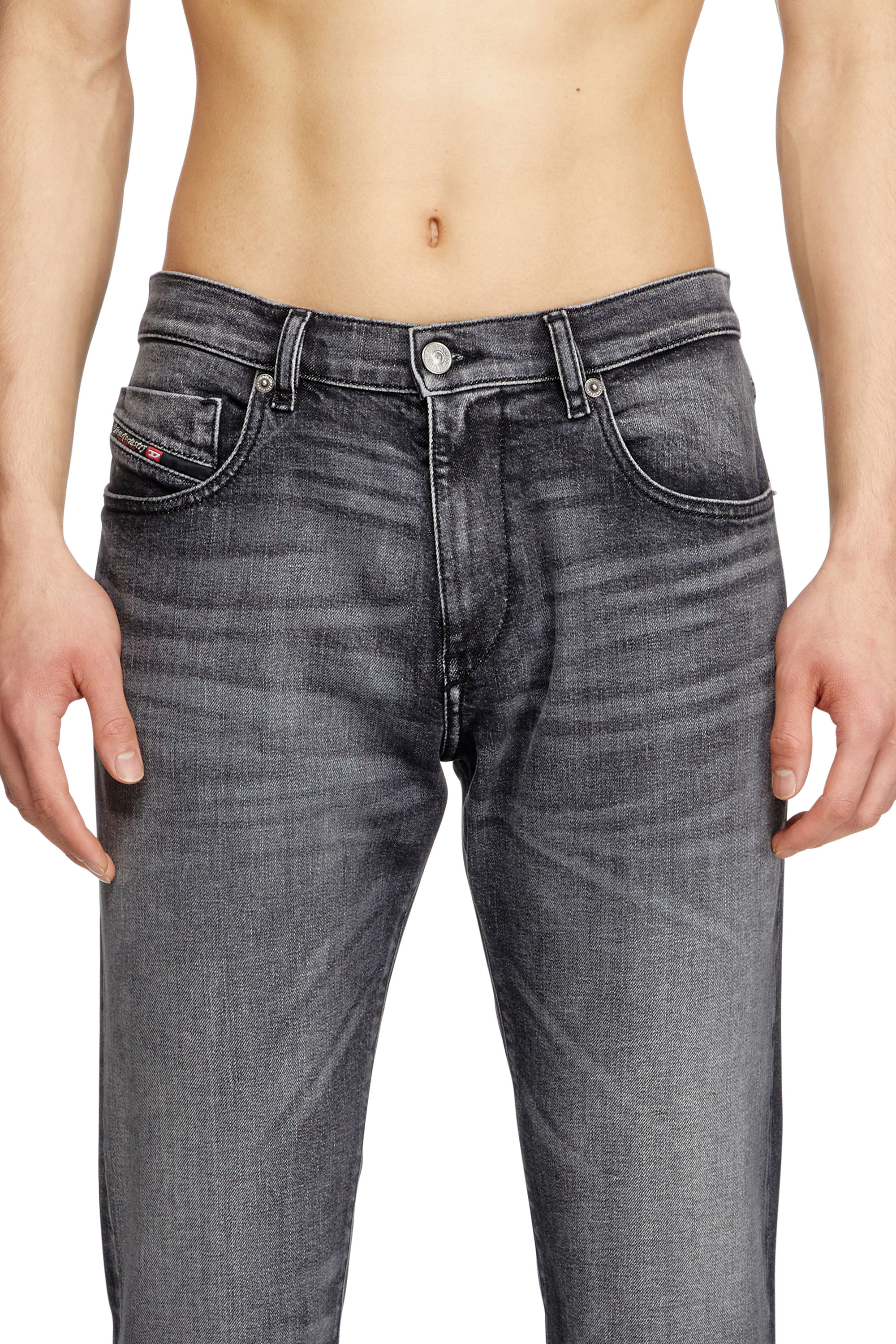 Diesel - Slim Jeans 2019 D-Strukt 09L52 Uomo, Nero/Grigio scuro - Image 5