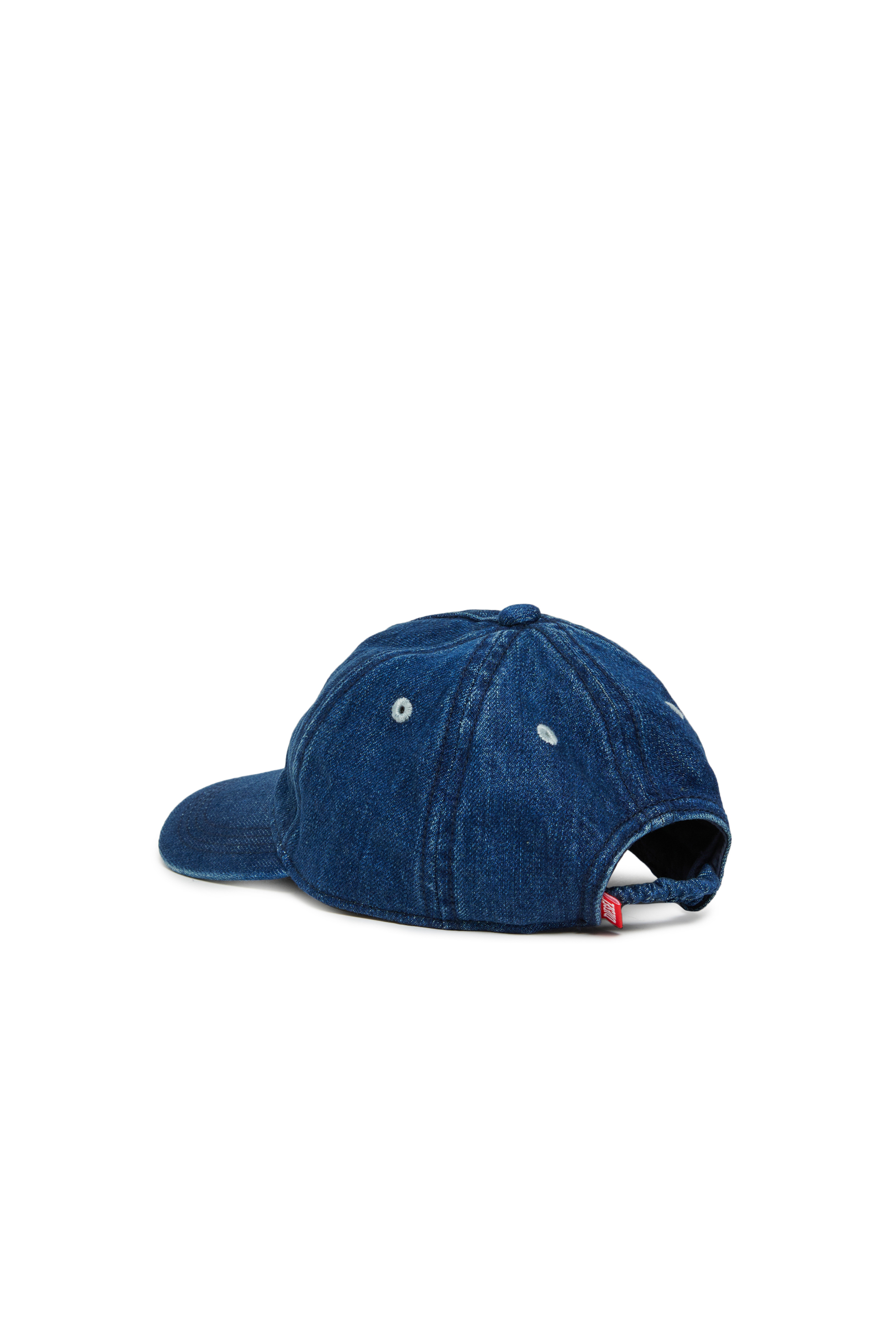 Diesel - FERMYB, Man's Denim baseball cap with embroidery in Dark Blue - 2