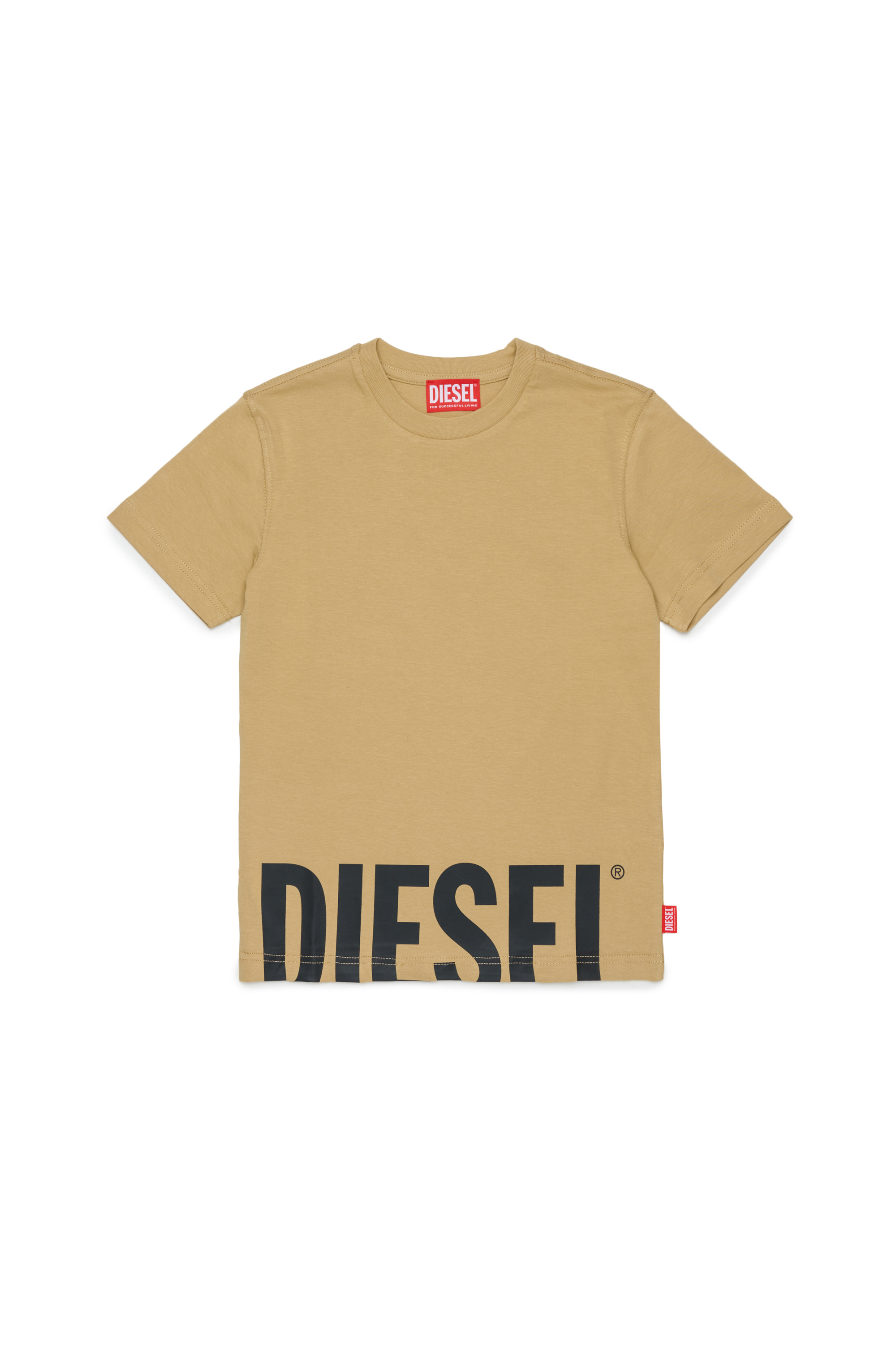 Diesel - TPRES, T-shirt avec logo d&eacute;coup&eacute; Homme in Marron - 1