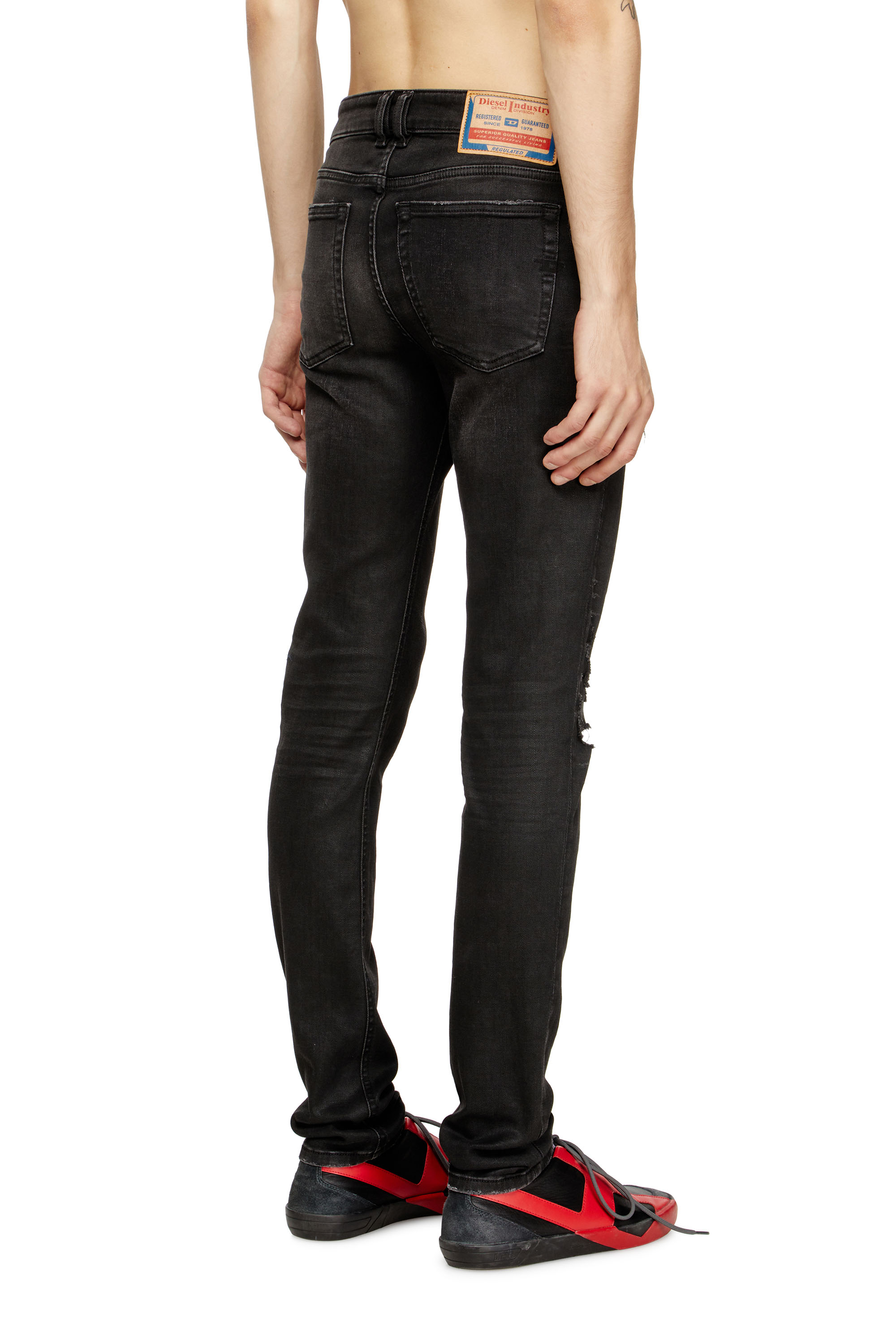 Diesel - Skinny Jeans 1979 Sleenker 068SG Homme, Noir/Gris foncé - Image 4