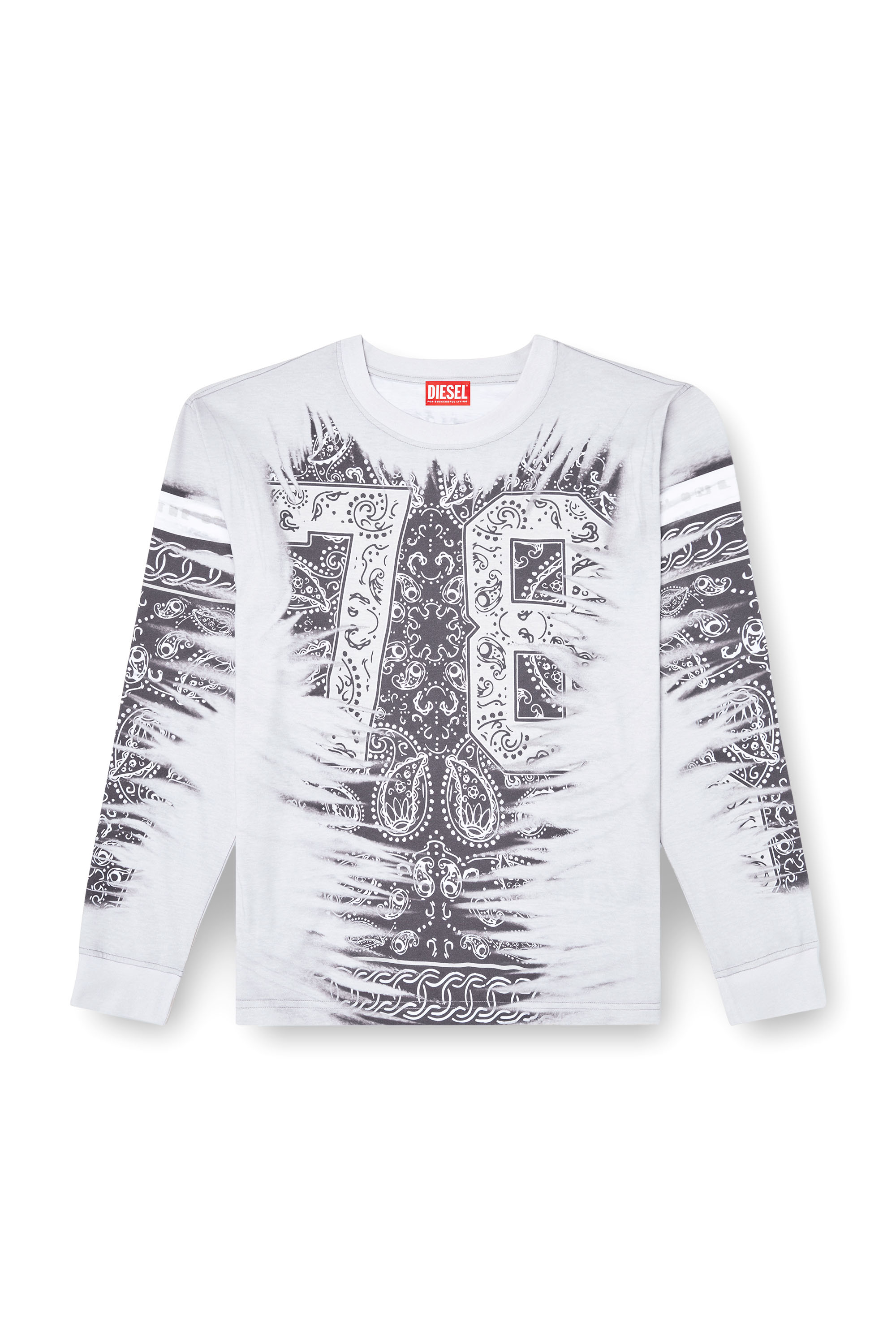 Diesel - T-NORM-LS-R1, T-shirt à manches longues avec imprimé 78 Homme in Polychrome - 3