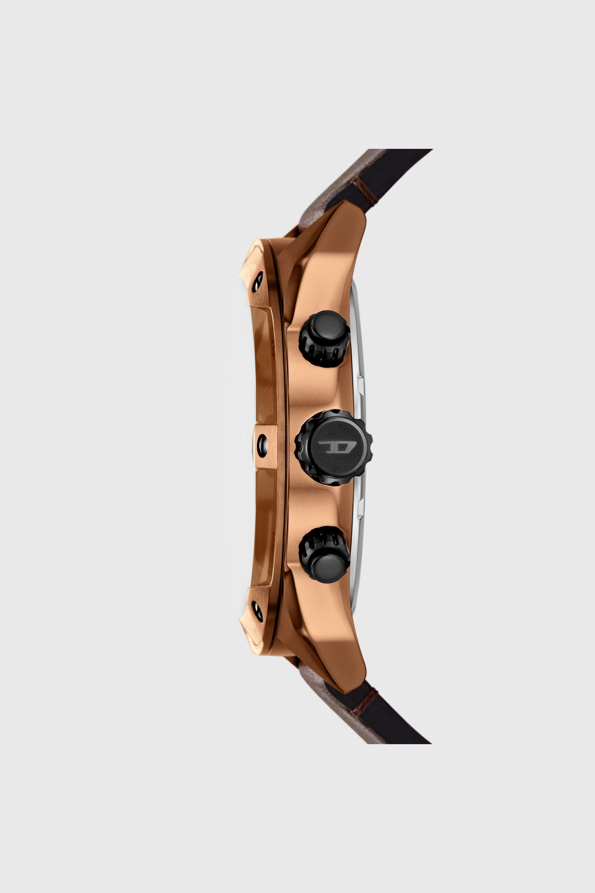 Diesel - DZ4698 WATCH, Orologio Spiked in pelle marrone Uomo in Marrone - 3