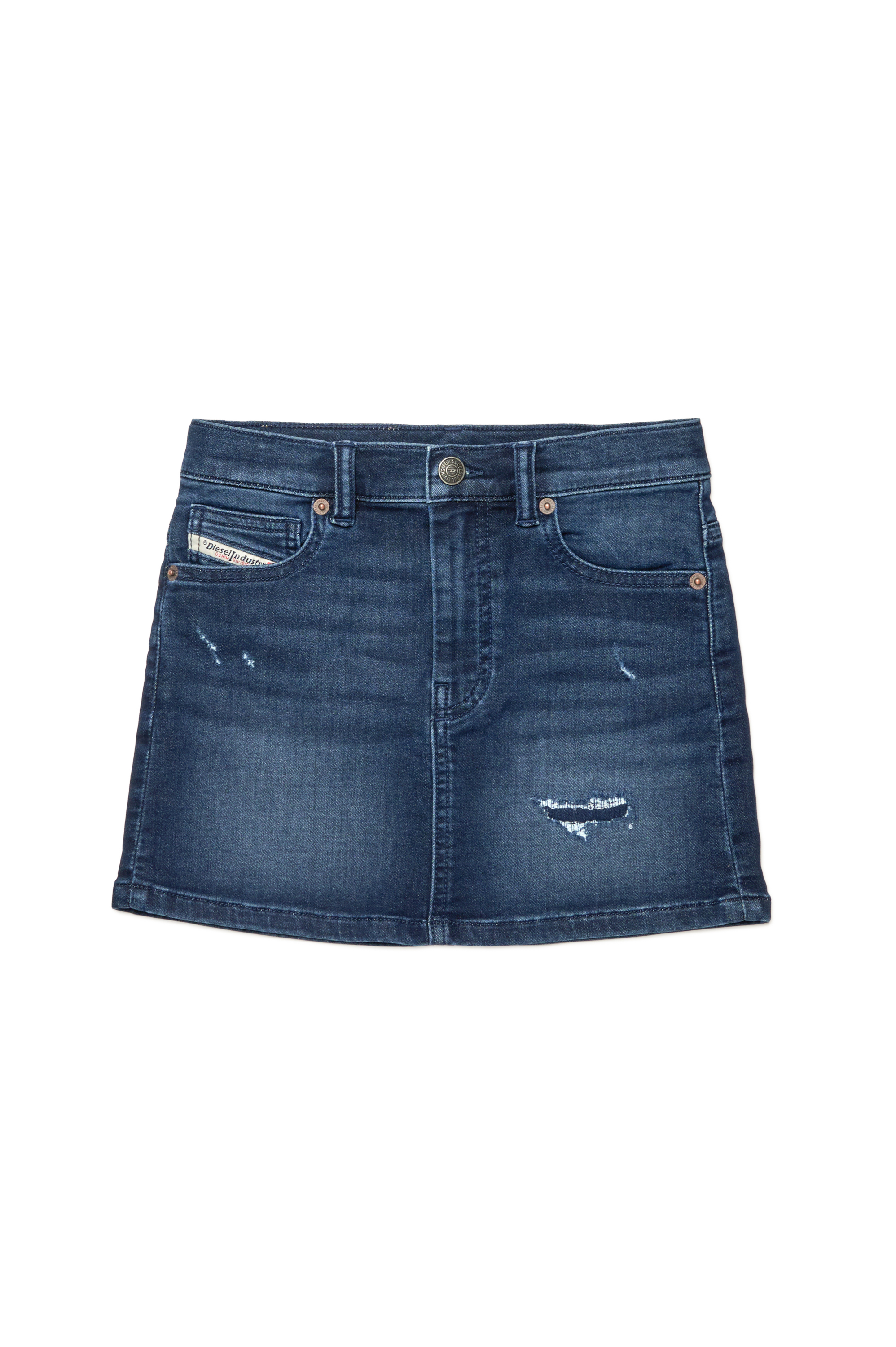 Diesel - GIANNA JJJ, Woman 5-pocket skirt in stretch denim in Blue - Image 1