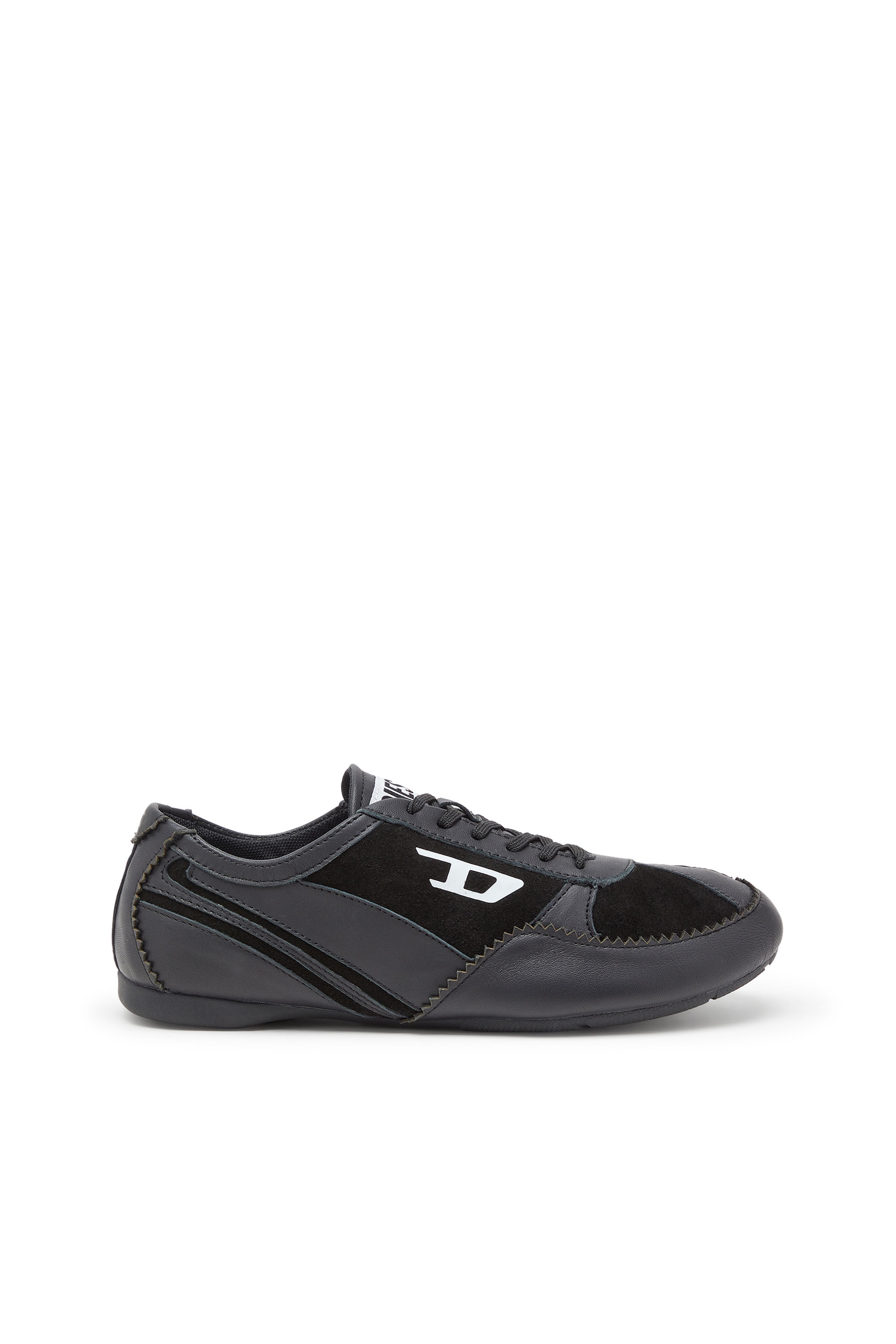 Diesel - D-MILE LOW W, D-Mile-Baskets en cuir et daim Femme in Noir - 1