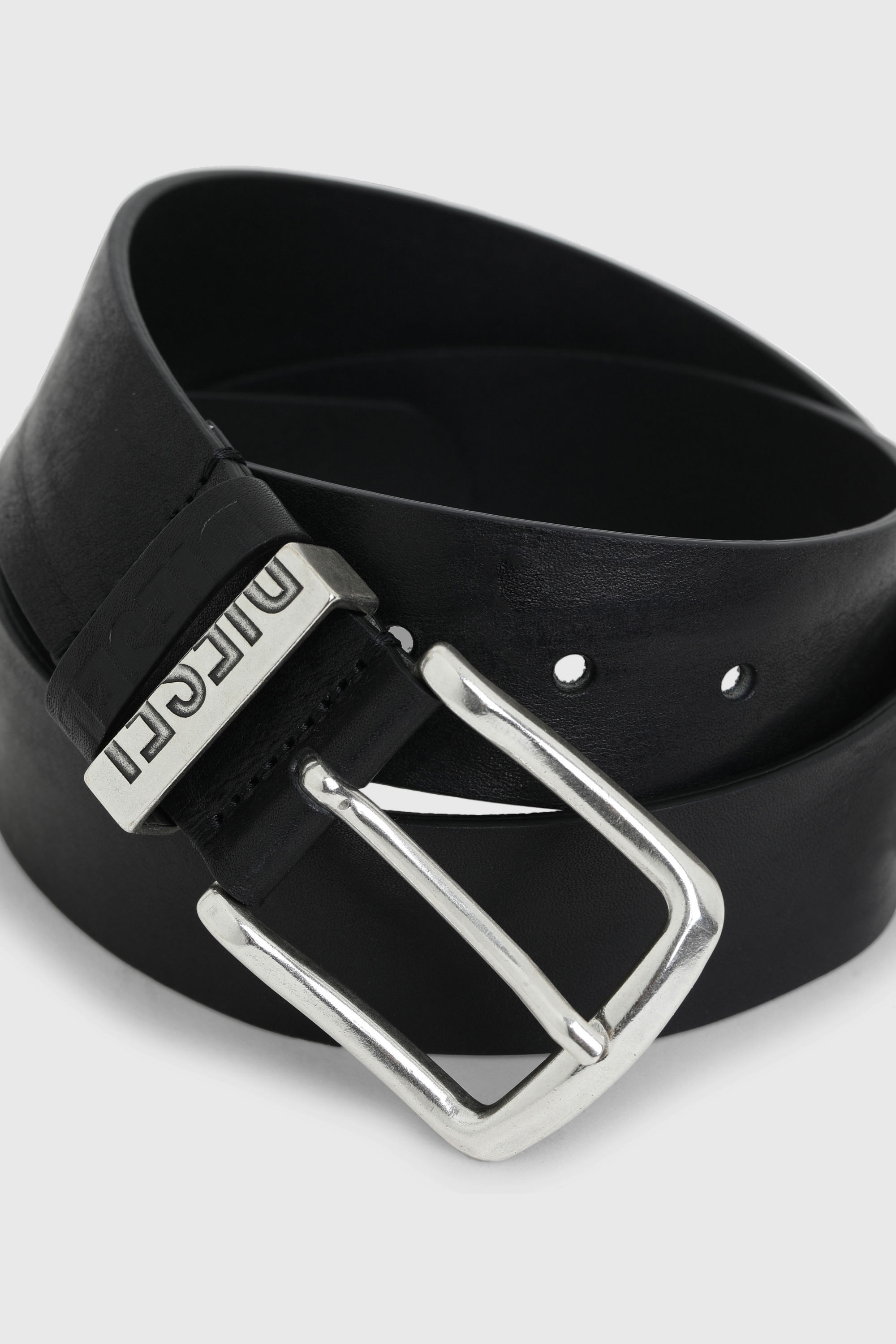 Diesel - B-VISIBLE, Ceinture 3.9 cm avec passants contrast&eacute;s Homme in Noir - 2