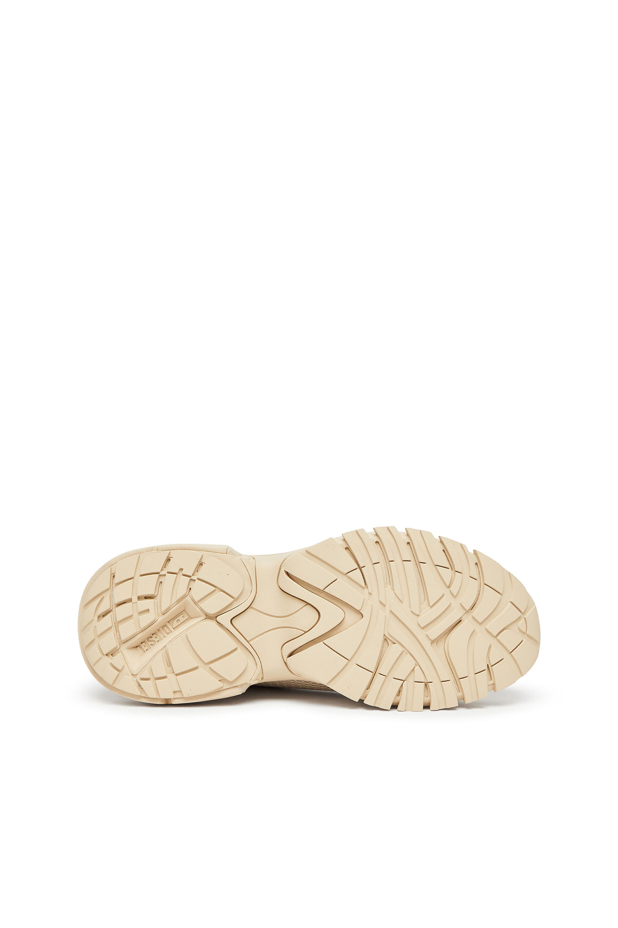Diesel - S-PRO-V-DENSE LOW W, S-Pro-V-Dense-Sneakers en mesh métallisé avec logo Oval D Femme in Beige - 4