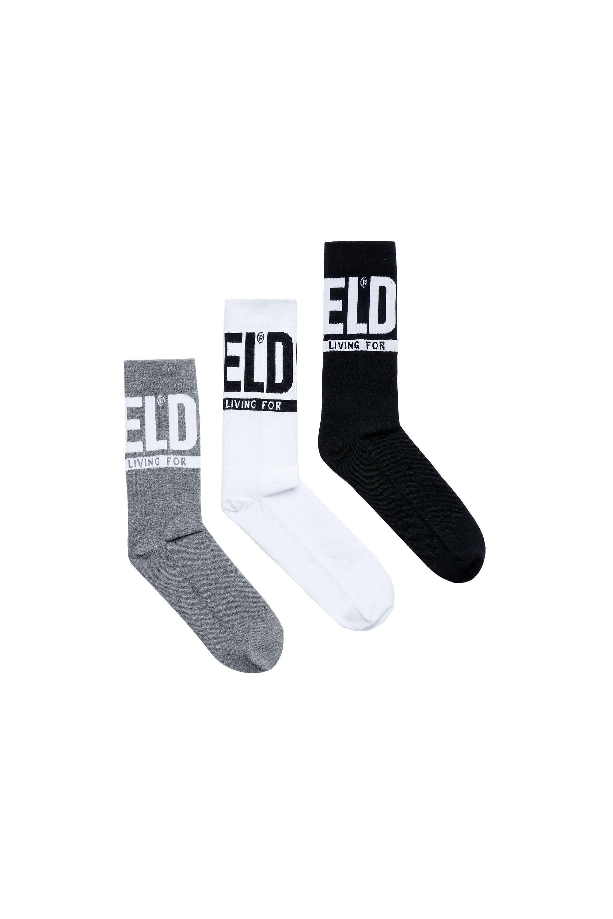 SKM-RAY-THREEPACK, Grey/White - Socks