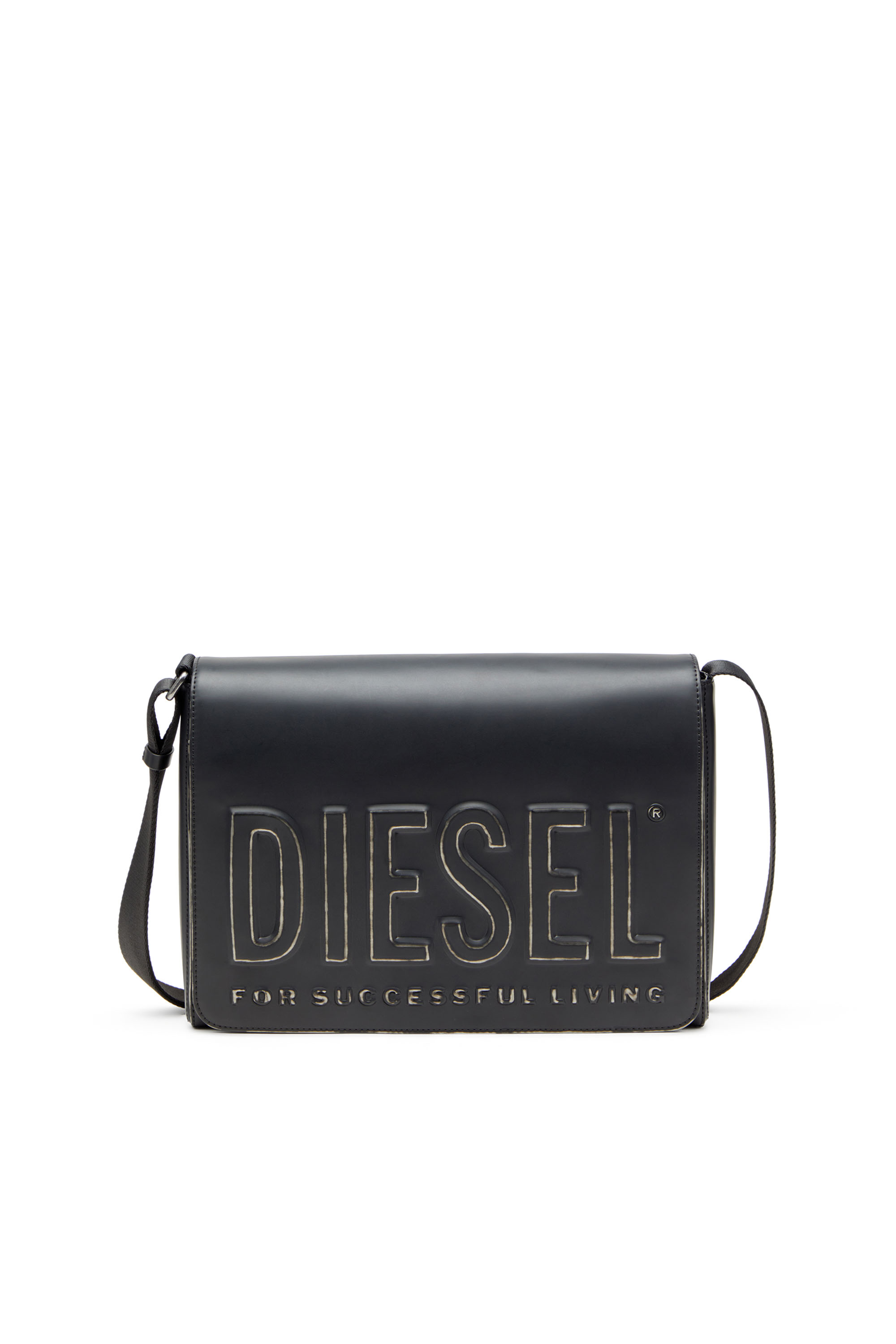 Diesel - DSL 3D MESSENGER S X, Herren Messenger-Tasche aus gebürstetem PU in Schwarz - 1