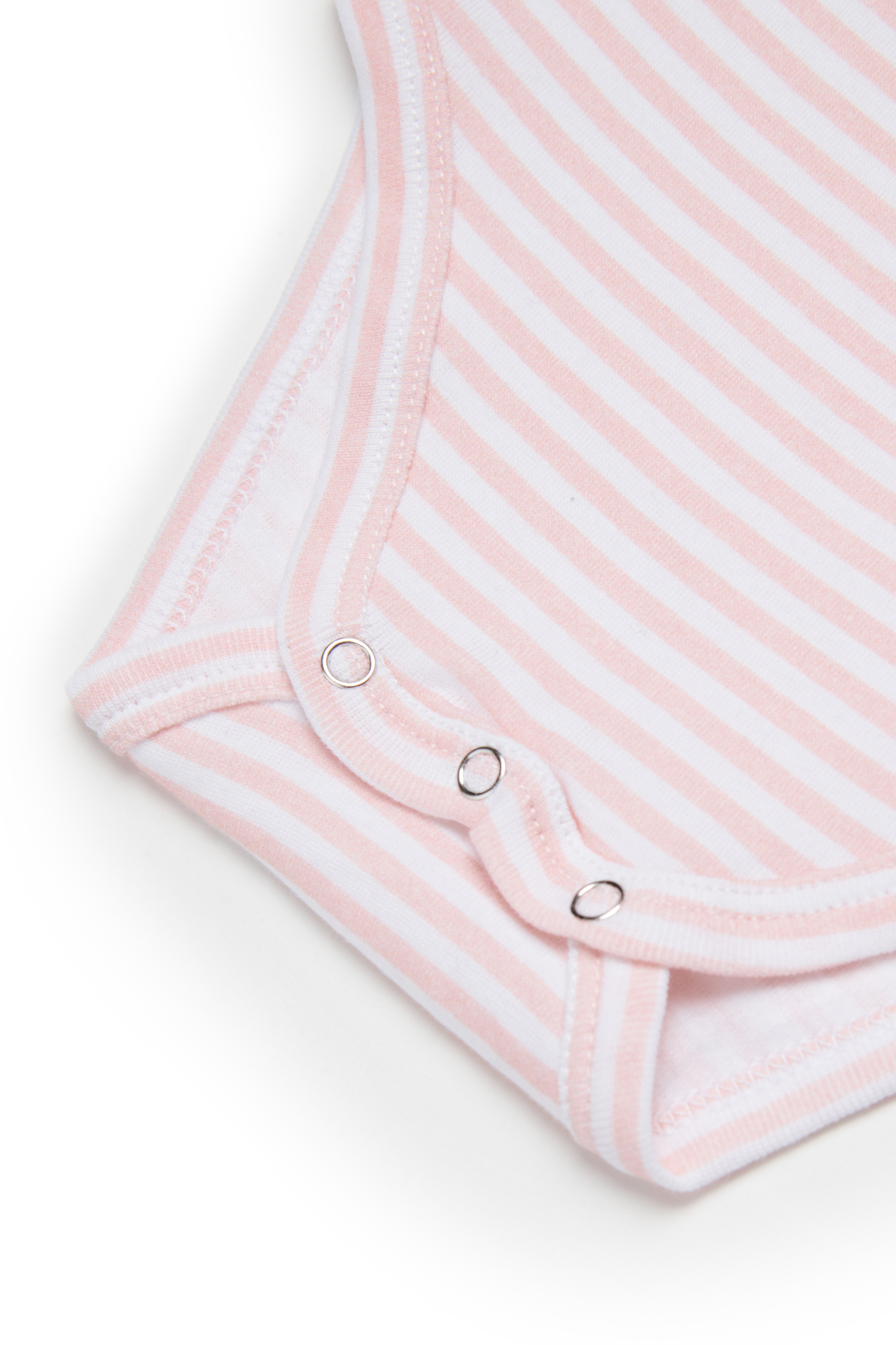 Diesel - USPEL-NB, Unisex Baumwoll-Body mit Streifen und Print in Rosa - 4