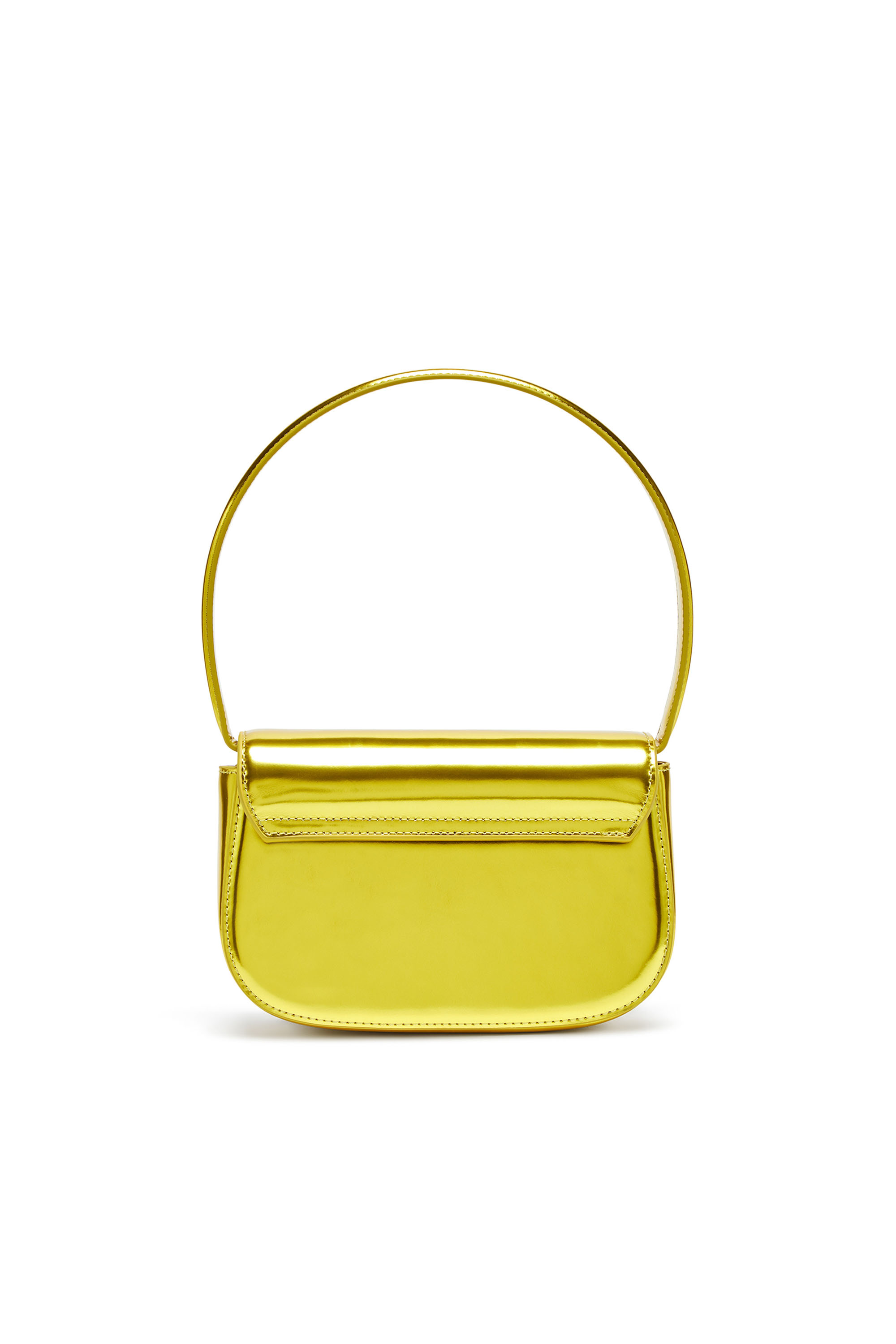 Diesel - 1DR, 1DR-Sac iconique à bandoulière en cuir effet miroir Femme in Jaune - 2