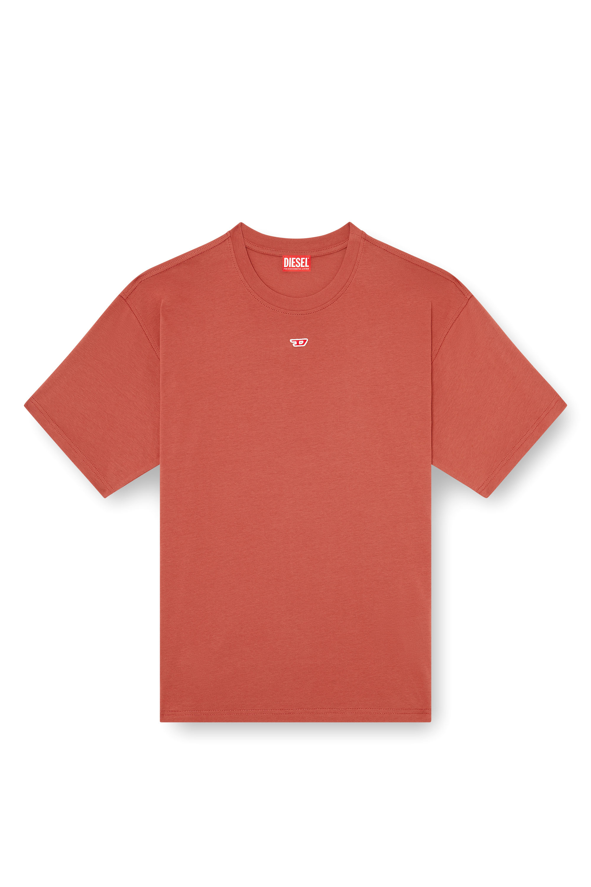 Diesel - T-BOXT-D, T-shirt avec empiècement D brodé Mixte in Rouge - 3