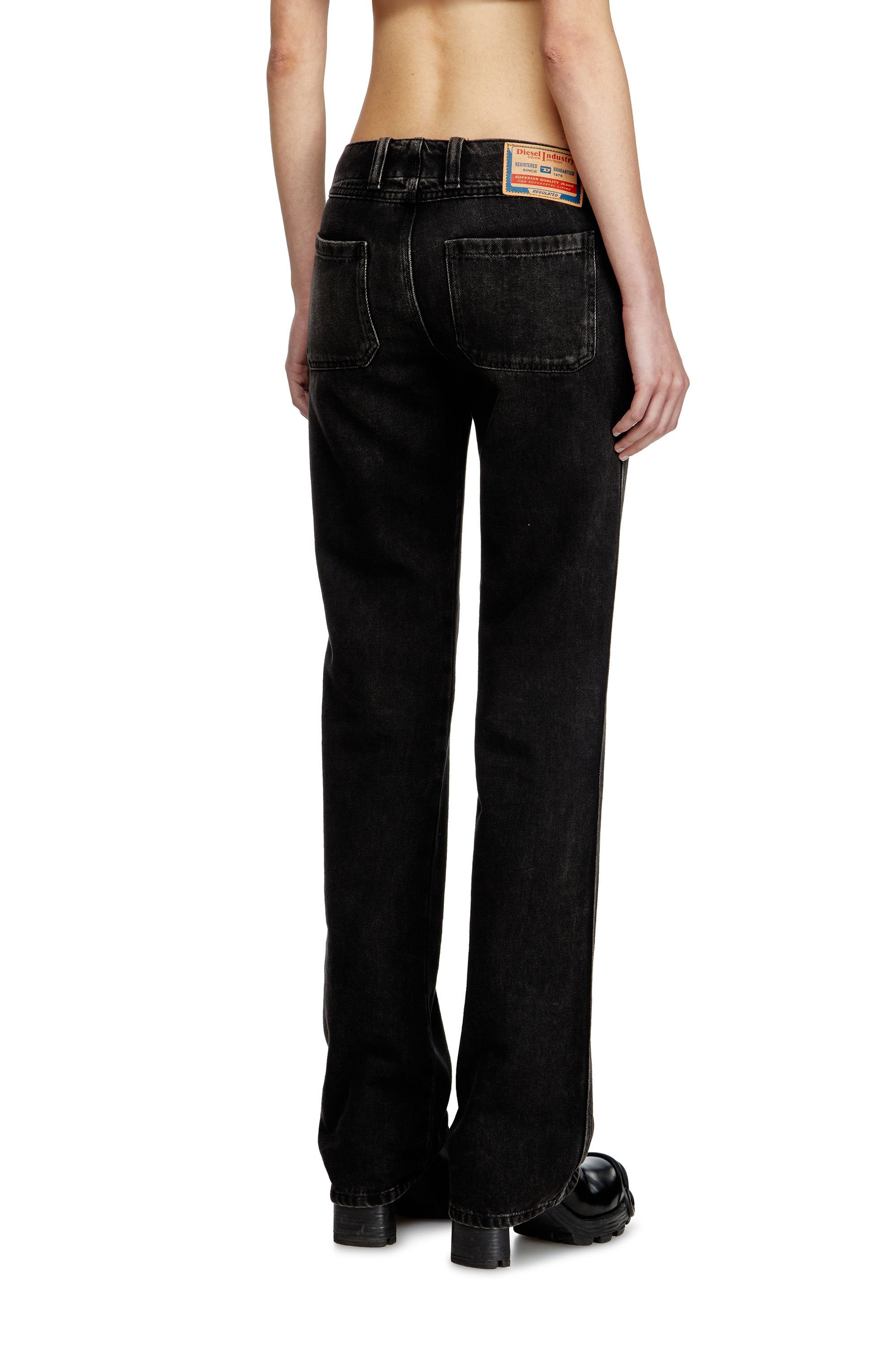 Diesel - Bootcut Jeans D-Keate 09J96 Femme, Noir/Gris foncé - Image 4