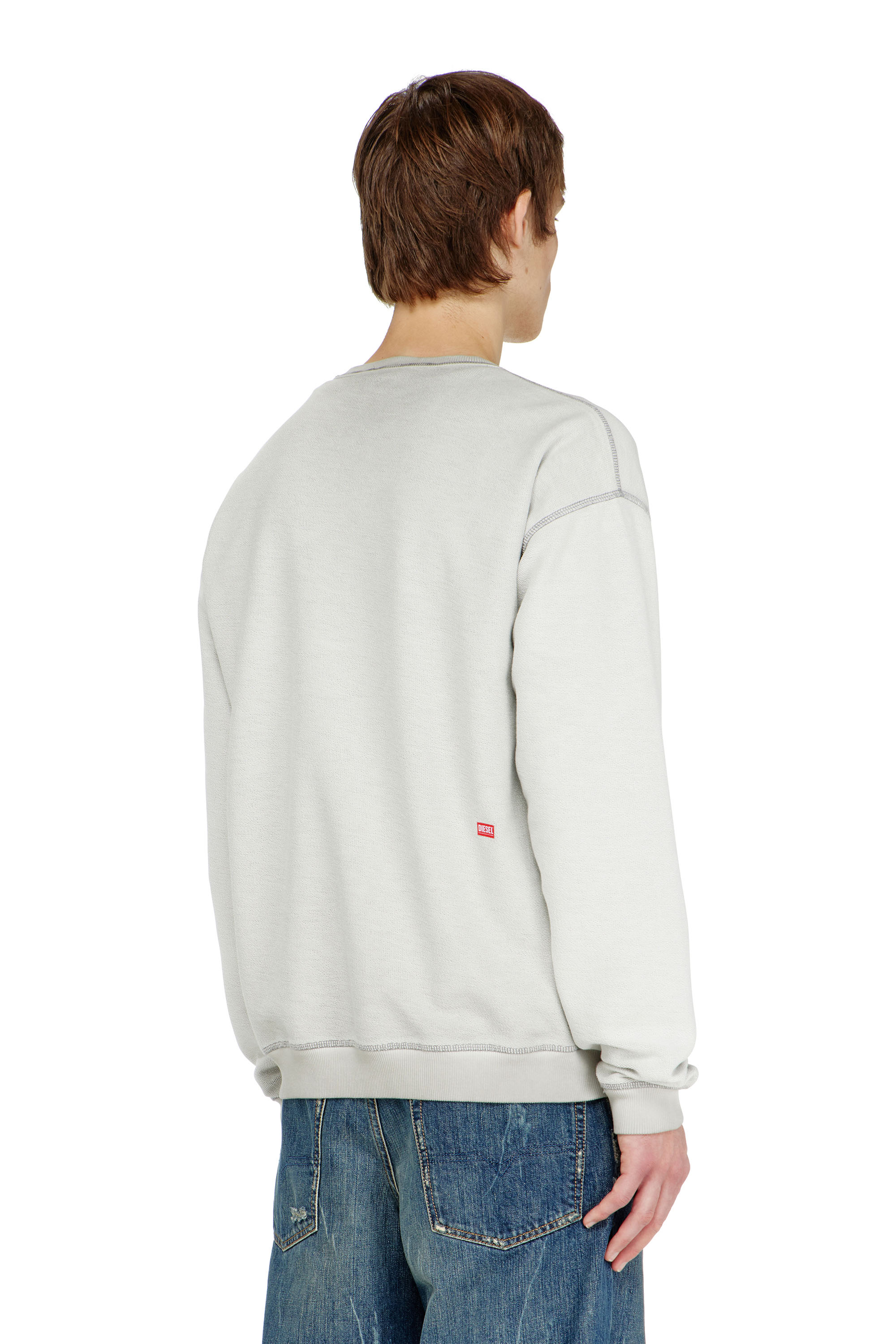 Diesel - S-ARON-RAW, Sweat-shirt avec imprim&eacute; d&eacute;vor&eacute; Homme in ToBeDefined - 4