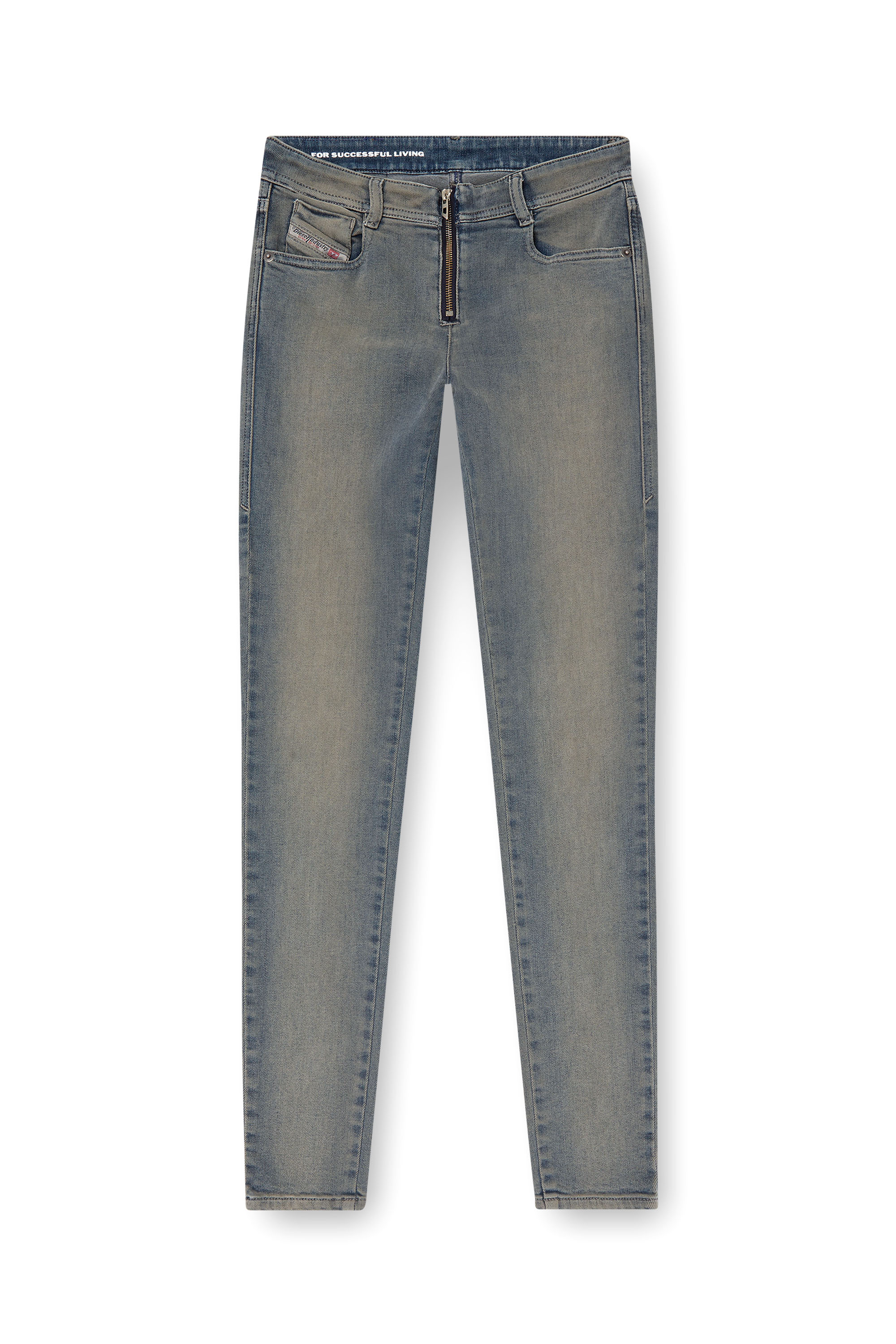 Diesel - Skinny Jeans 2017 Slandy 09K63 Femme, Bleu moyen - Image 2