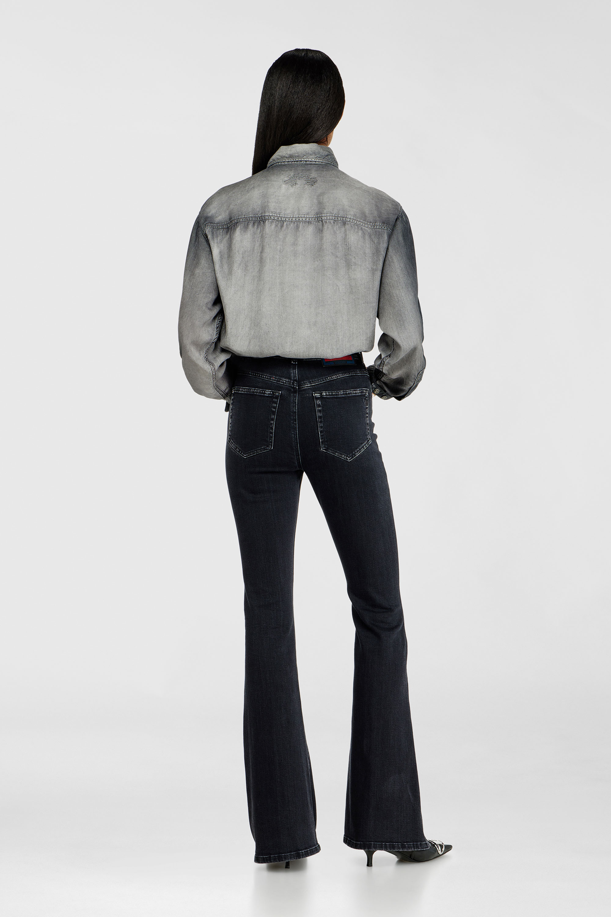 Diesel - Damen Bootcut Jeans 1973 D-Partt 09P75, Schwarz/Dunkelgrau - 3