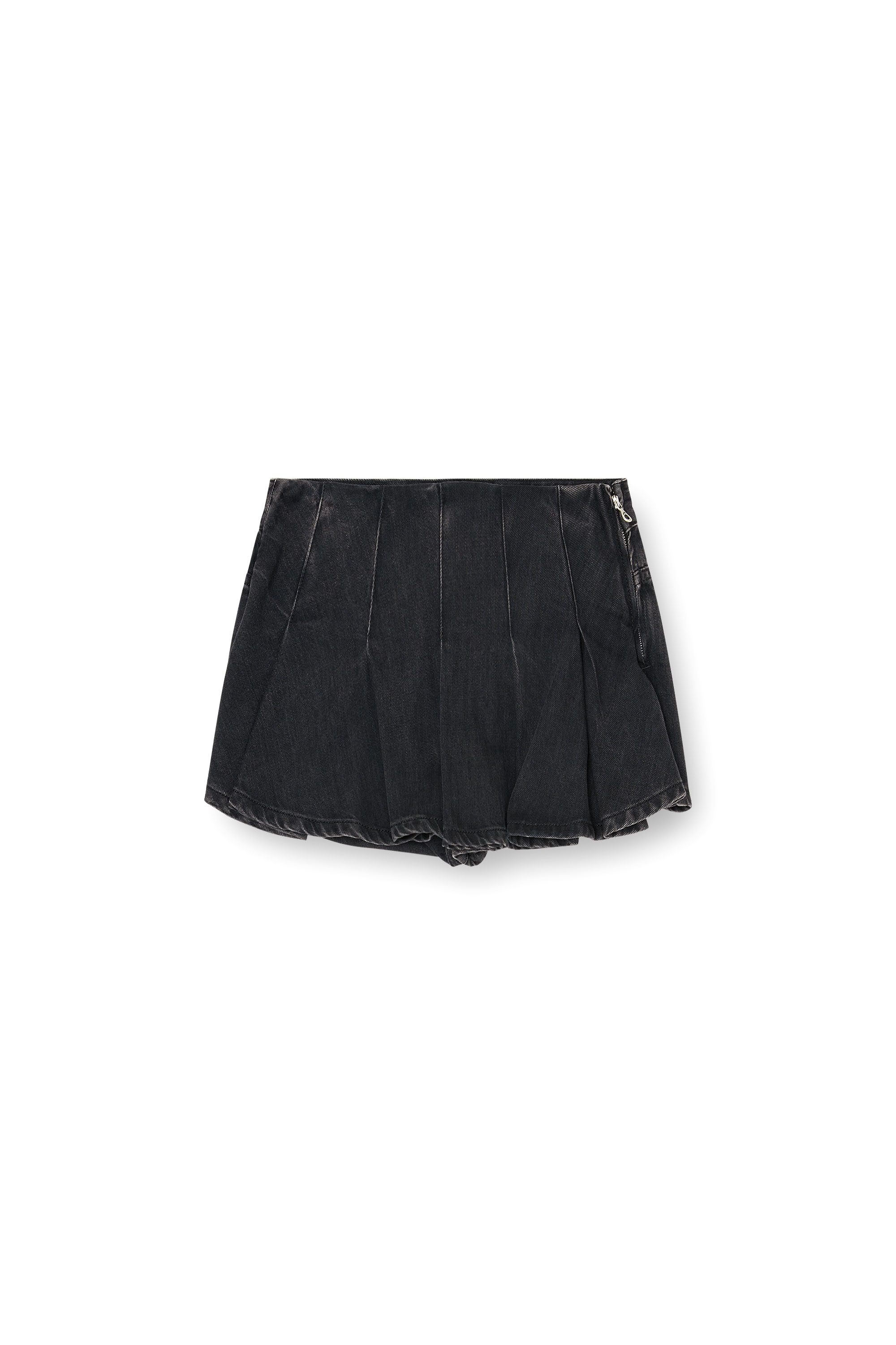 Diesel - DE-ROX, Skort a pieghe in denim Tencel fluido Donna in ToBeDefined - 3