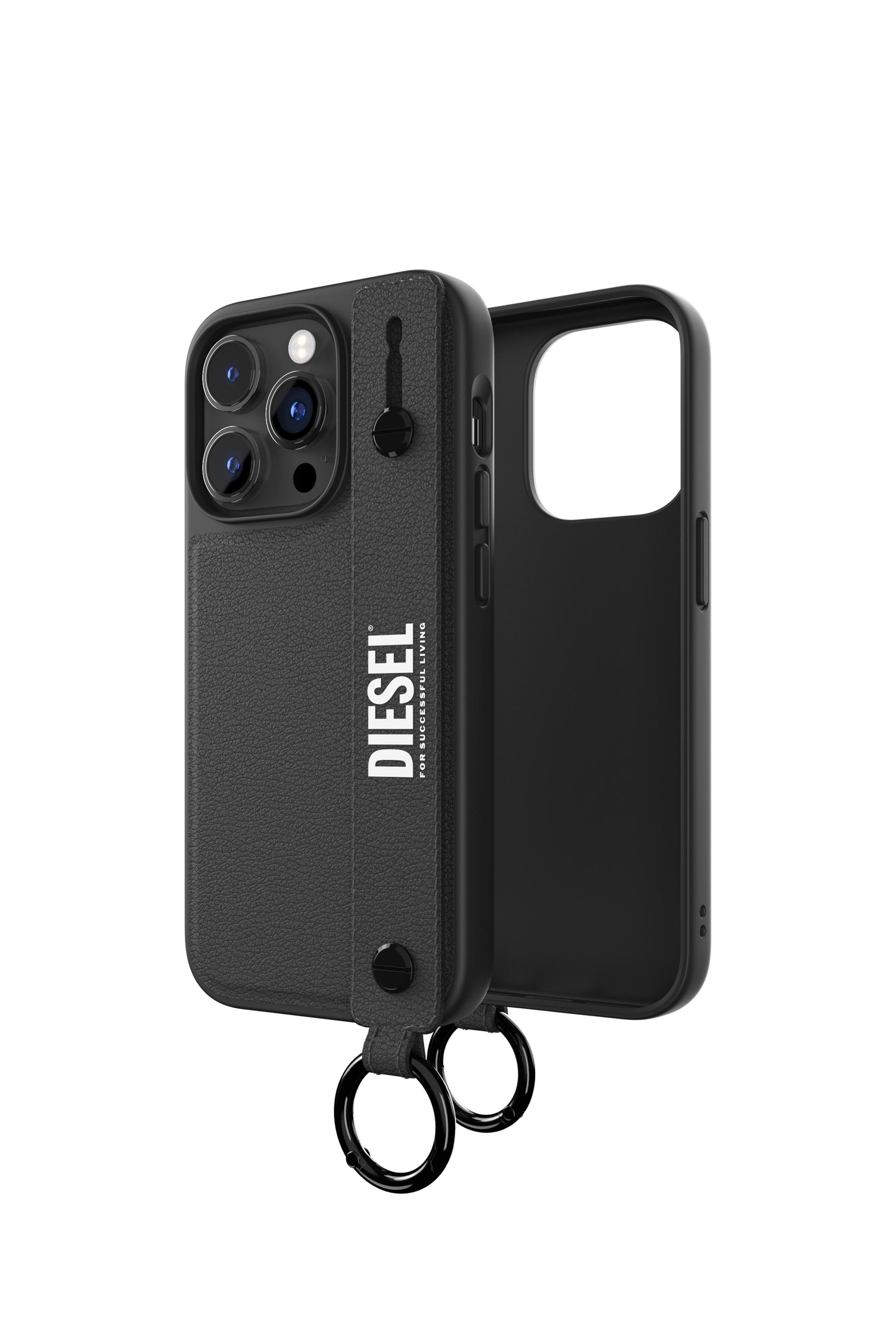 Diesel - 50284 MOULDED CASE, Coque avec bande rétractable pur iPhone 14 Pro Mixte in Noir - 1