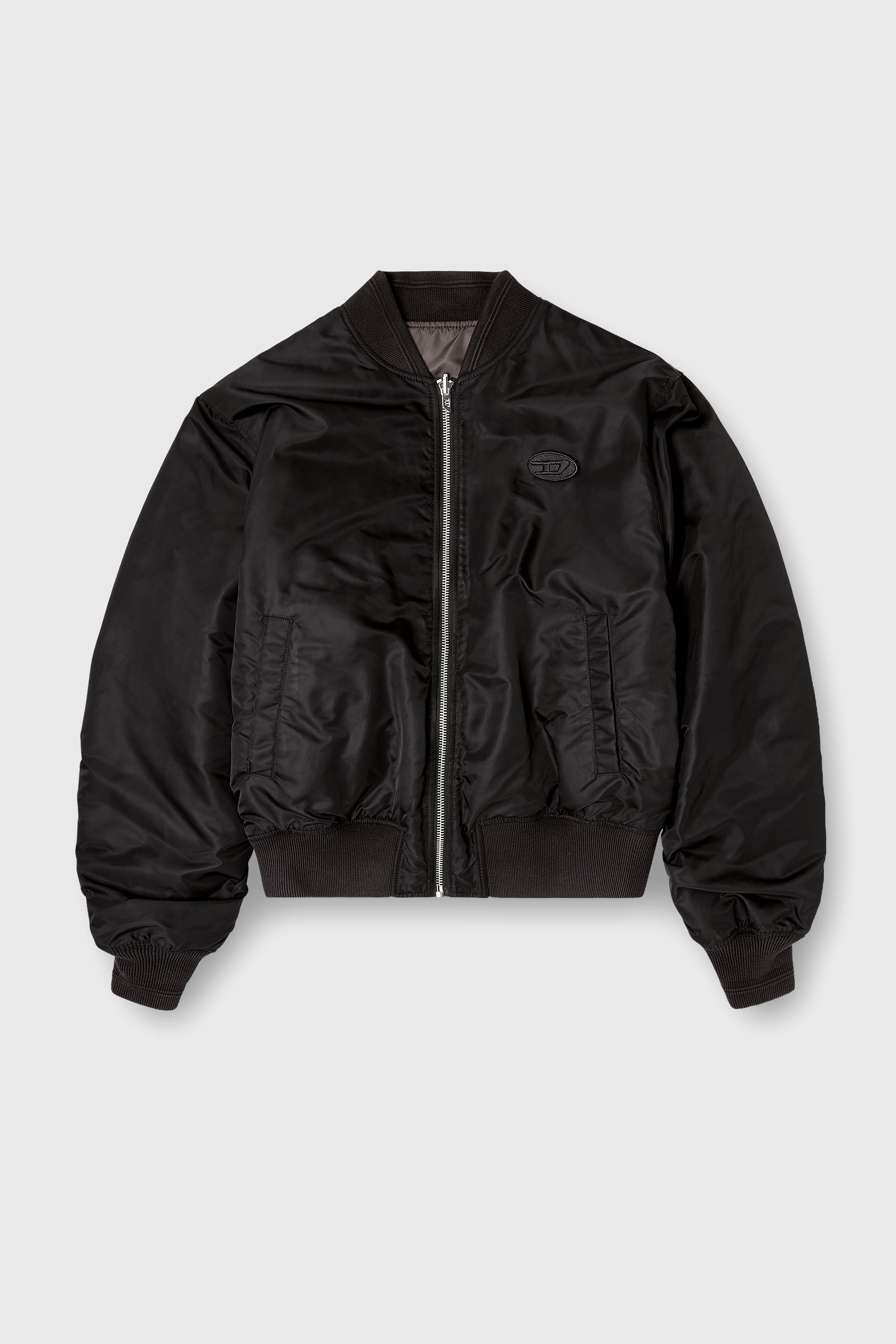 Diesel - W-TYPE-D1, Herren Gesteppte Bomberjacke mit Oval-D-Stickerei in Schwarz - 2