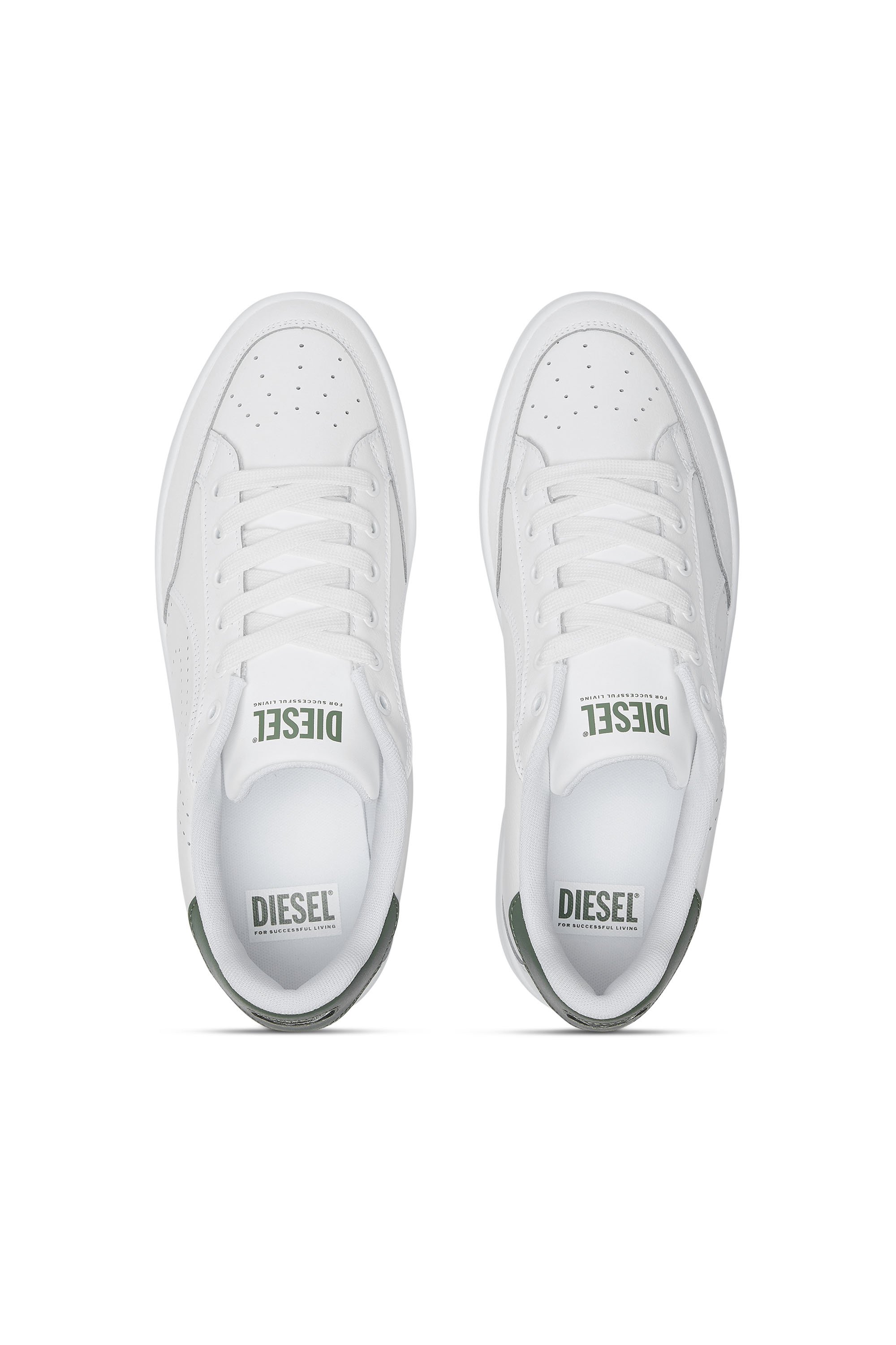 Diesel - S-DAKOTA LOW, S-Dakota-Sneakers en cuir avec logo perforé Homme in Polychrome - 5