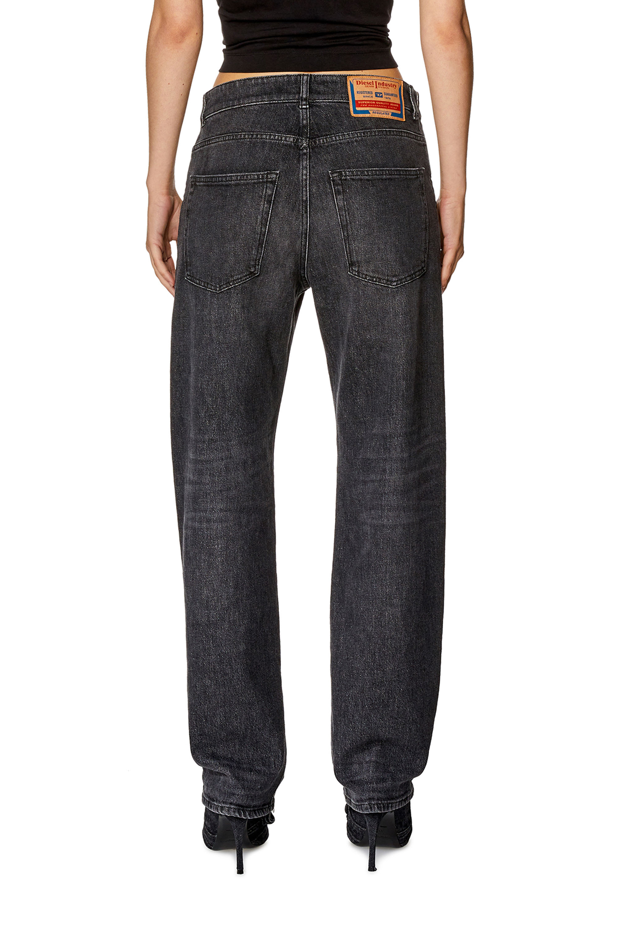 Diesel - D-Ark 0CKAH Straight Jeans, Noir/Gris foncé - Image 2