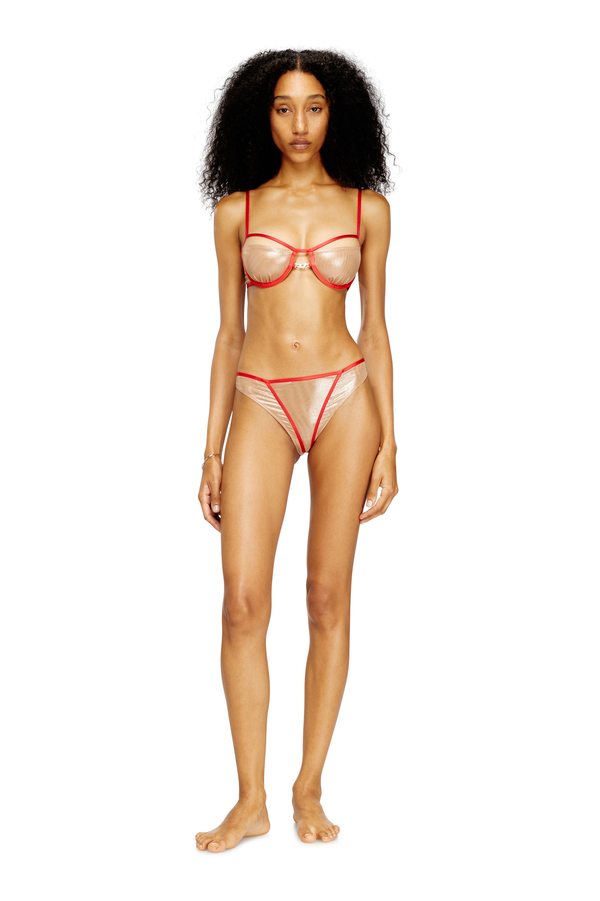 Diesel - JANIE-GFT, Slip brasiliani con bordi a contrasto Donna in Rosa - 1