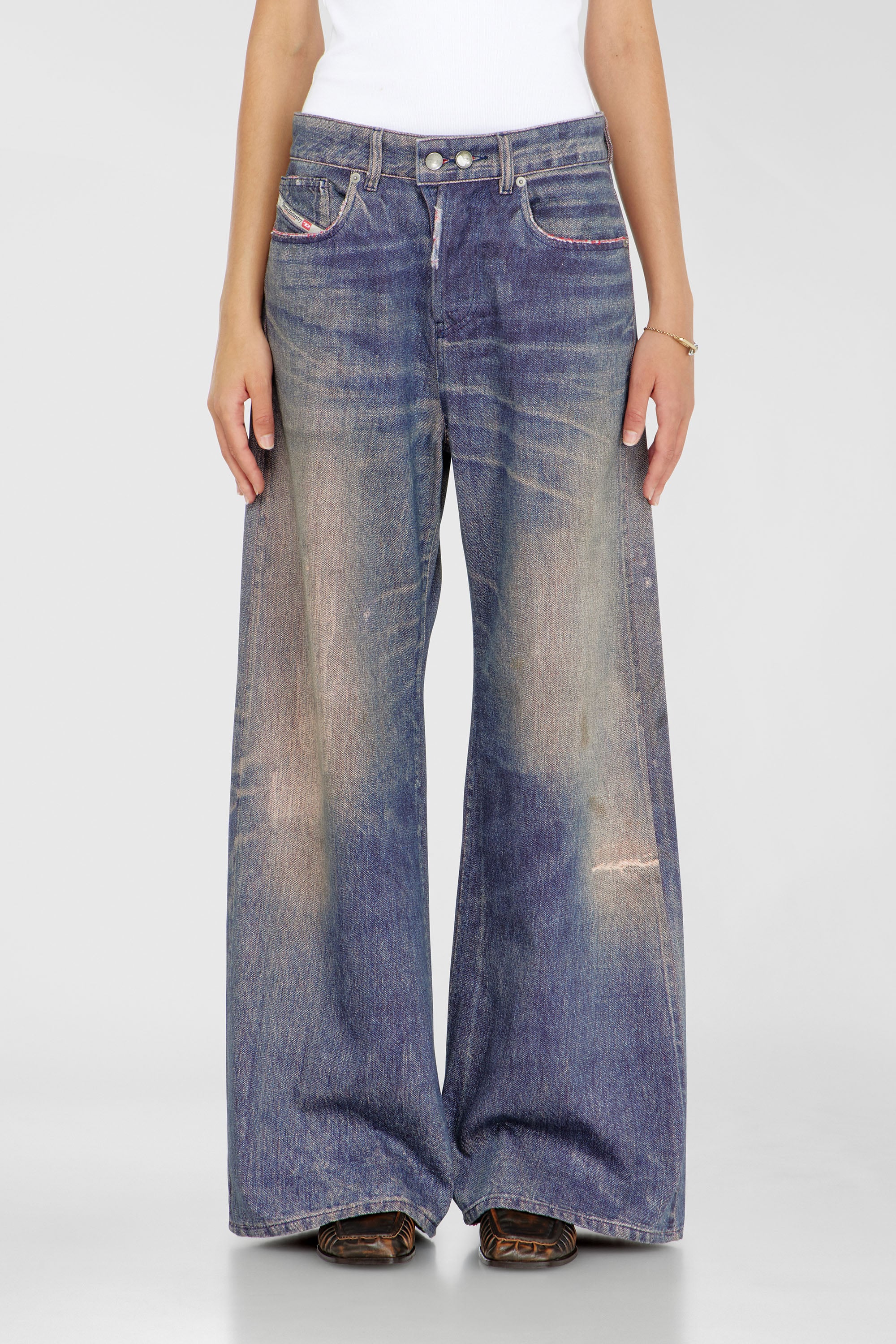 Diesel - Damen Relaxed Jeans 1996 D-Sire 09P95, Dunkelblau - 1