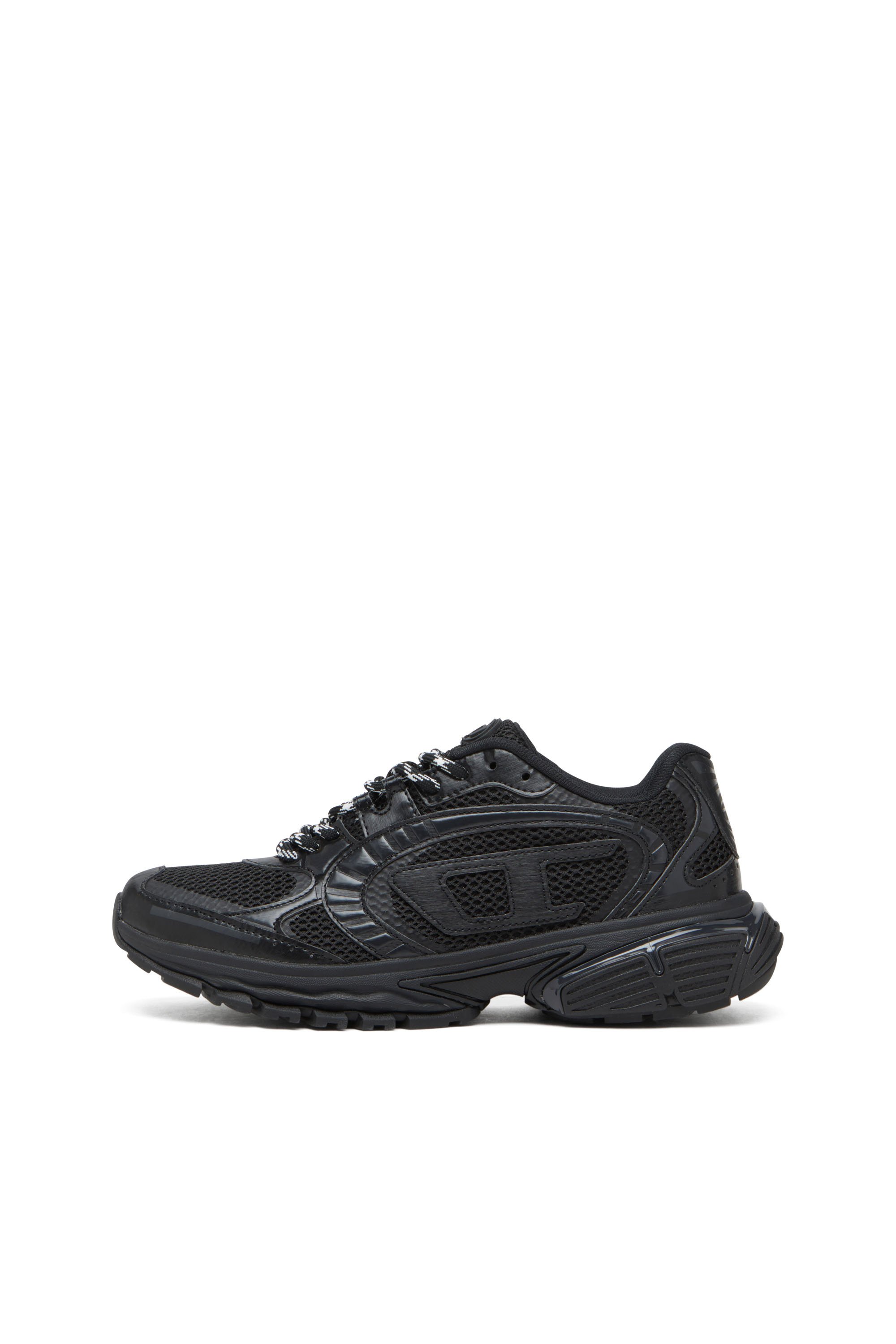 Diesel - S-PRO-V-DENSE LOW W, S-Pro-V-Dense-Sneaker monocromatiche in rete con logo Oval D Donna in Nero - 8