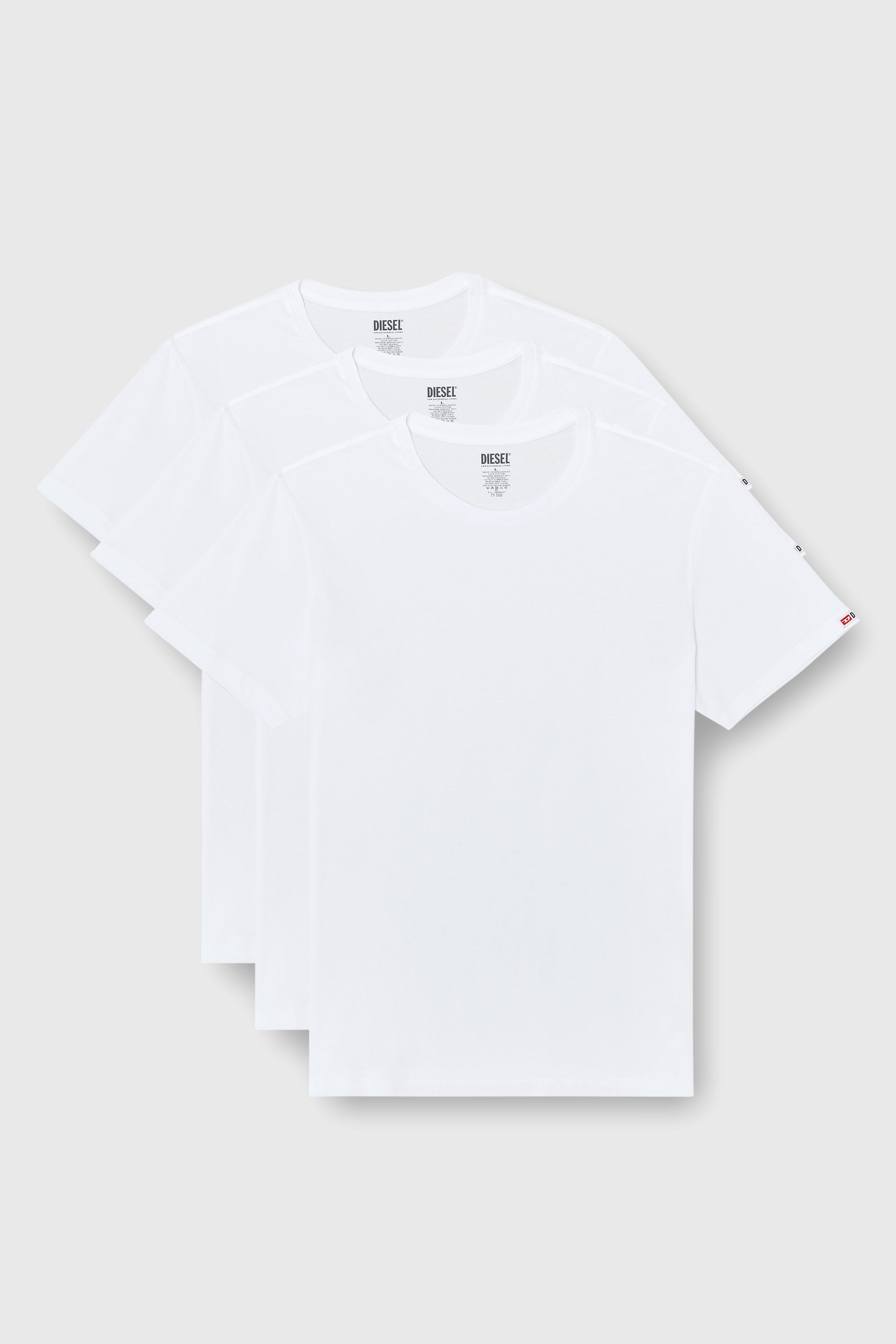 Diesel - RANDAL-D-CORE-3PACK, Set da tre T-shirt in cotone Uomo in Bianco - 1
