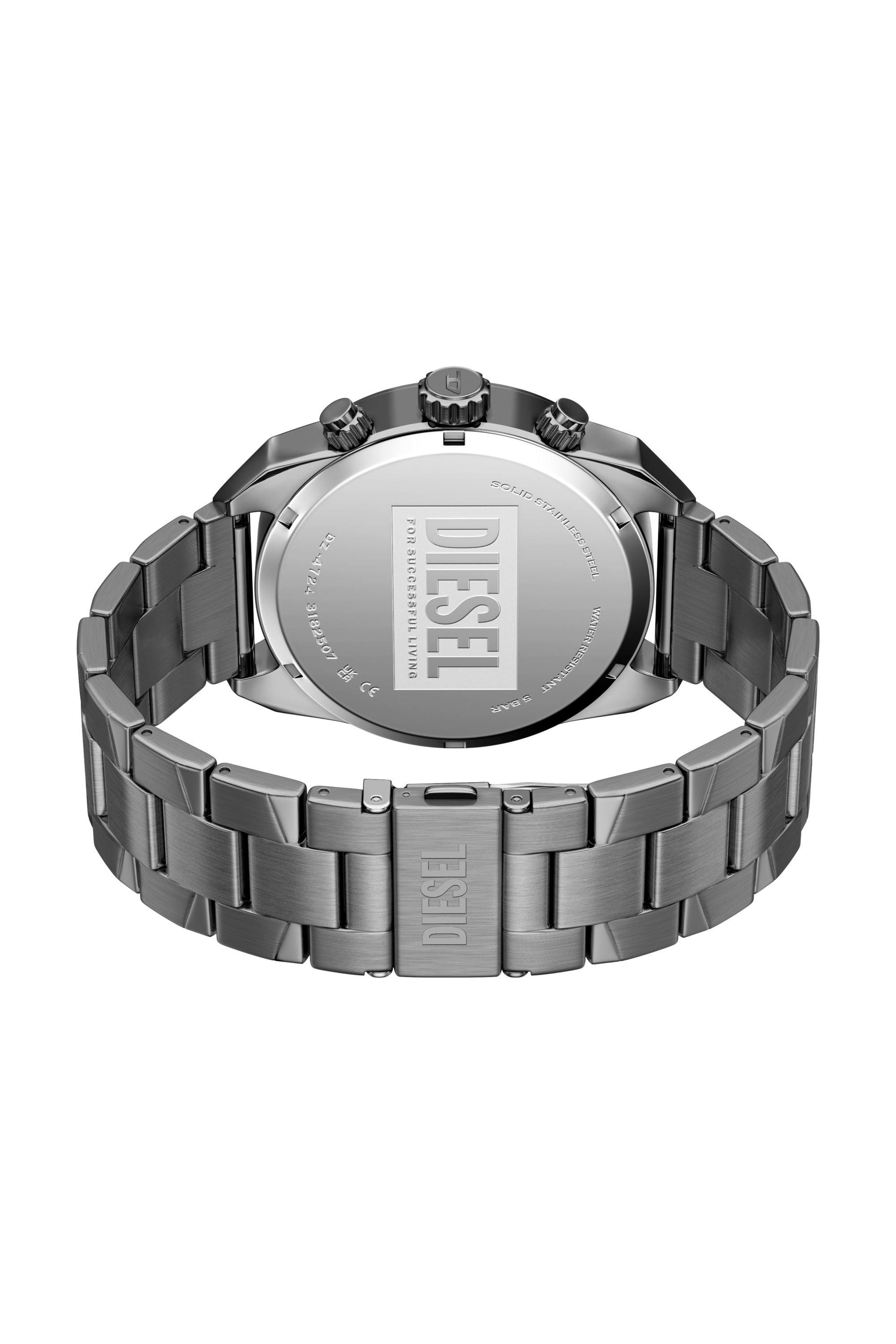 Diesel - DZ4724 WATCH, Herren Spiked Uhr aus Edelstahl in Gunmetal-Optik in Dunkelgrau - 4