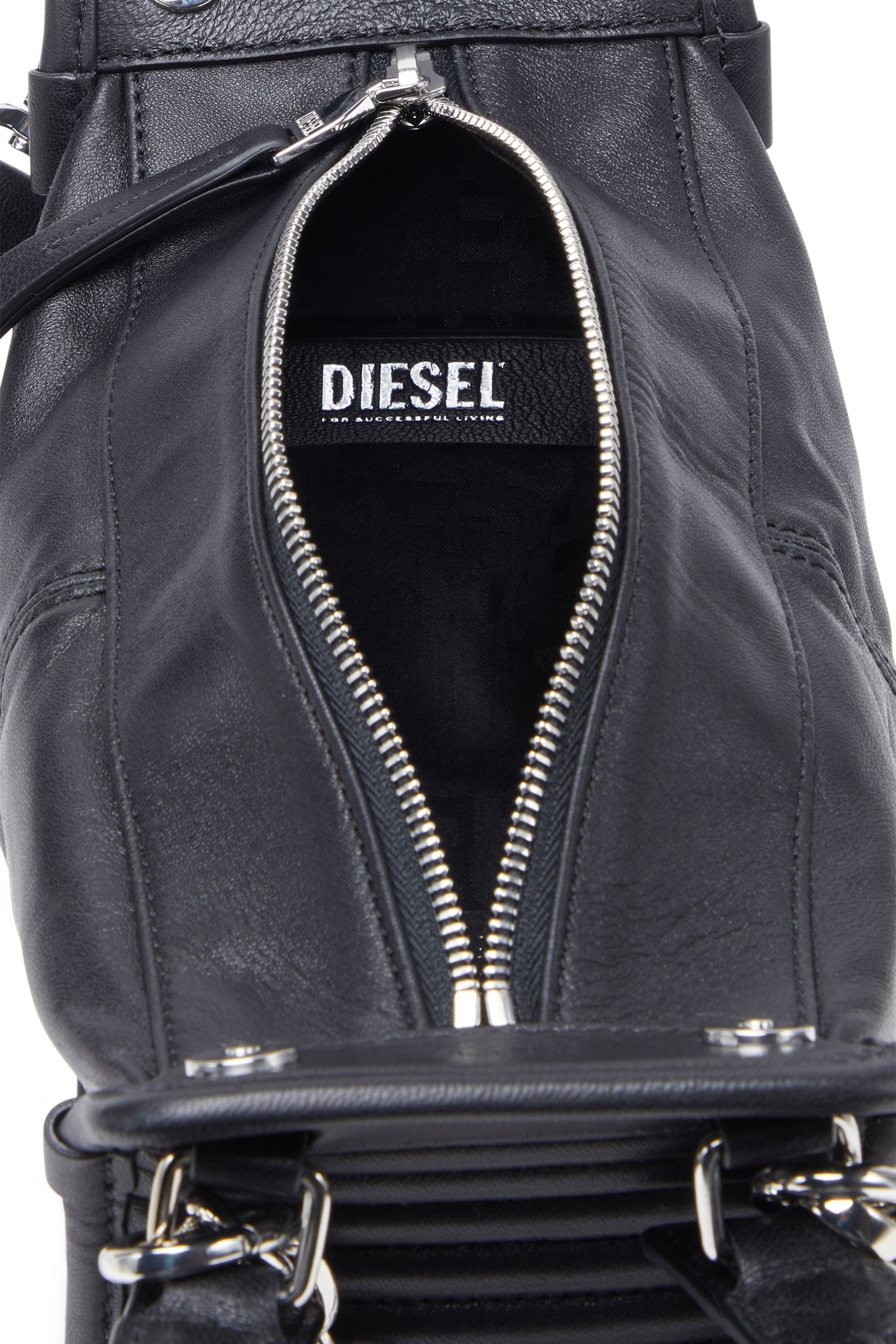 Diesel - D-VINA-RR XS, D-Vina-RR XS - Sac à main en cuir Femme in Noir - 3