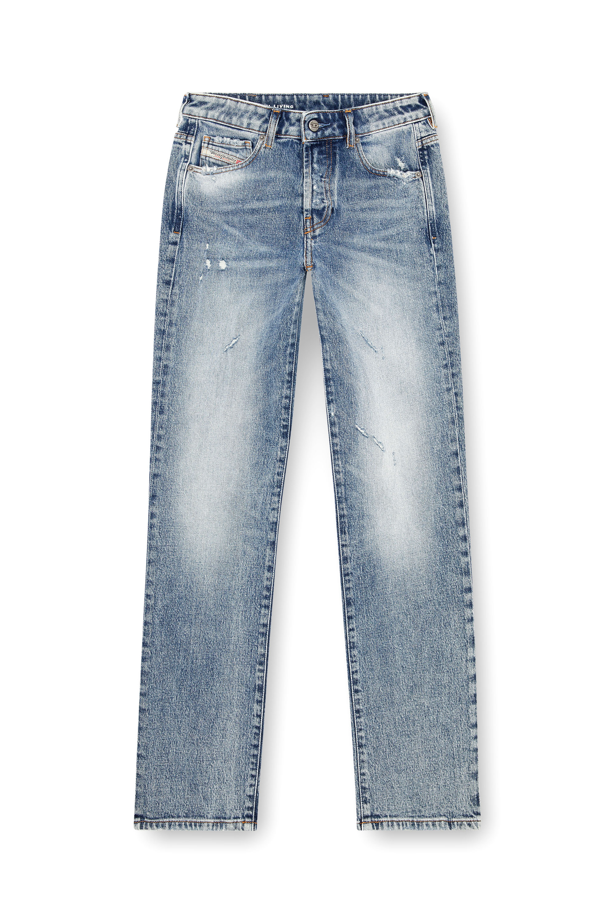 Diesel - Femme Straight Jeans 1989 D-Mine 09J57, Bleu moyen - Image 3