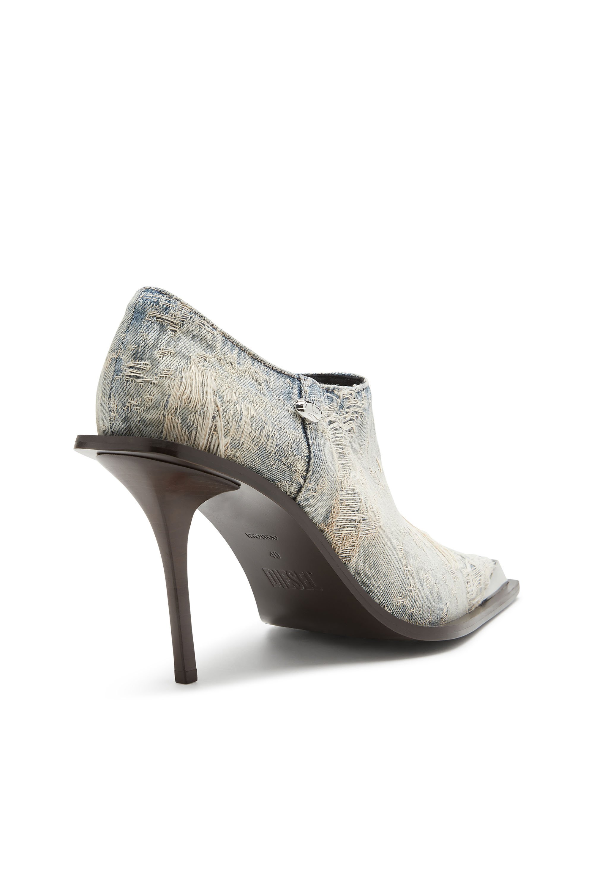 Diesel - D-TONA SC, D-Tona-Bottines en denim jacquard Femme in Bleu - 5