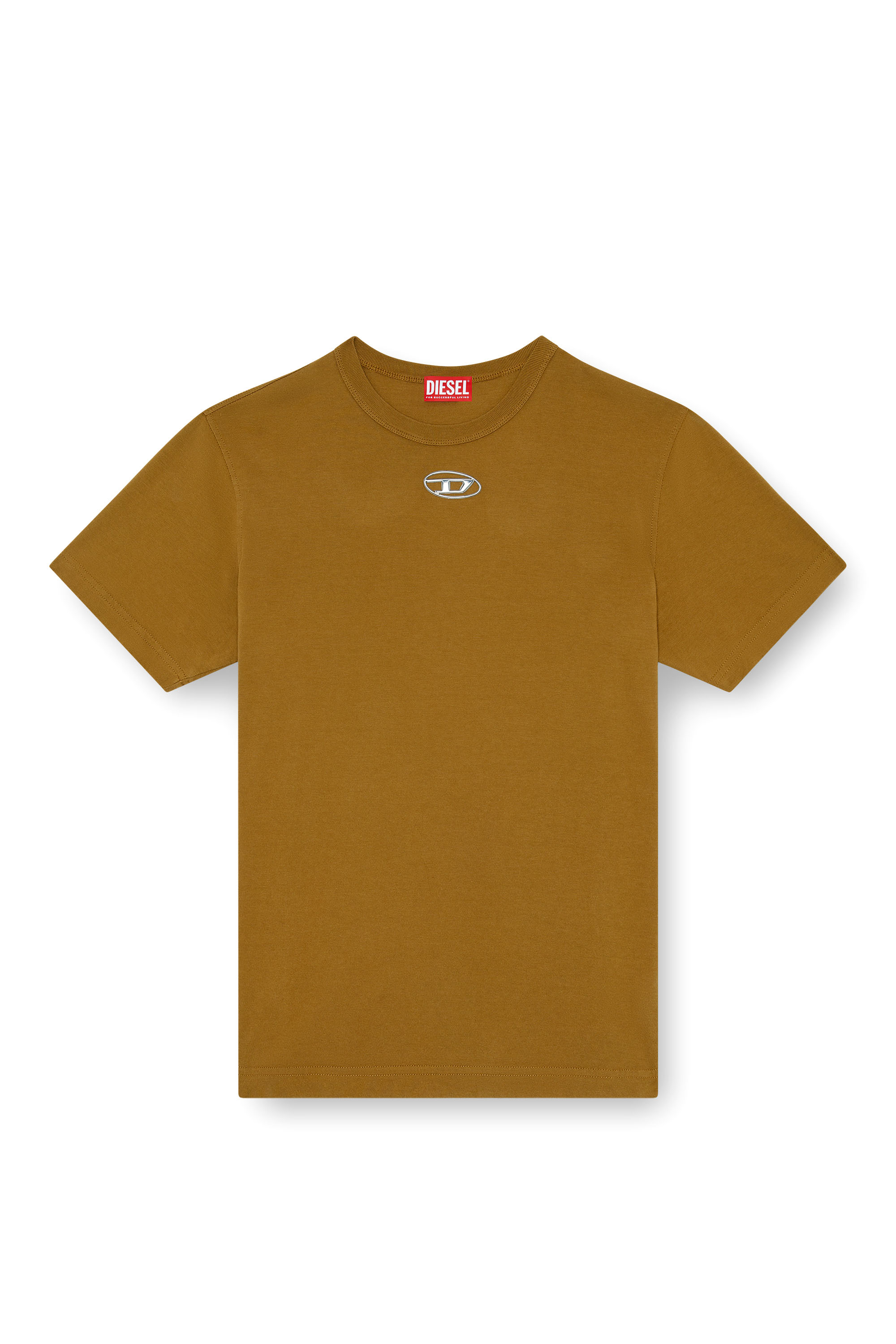 Diesel - T-JUST-OD, Homme T-shirt avec logo moulé par injection in Marron - Image 3