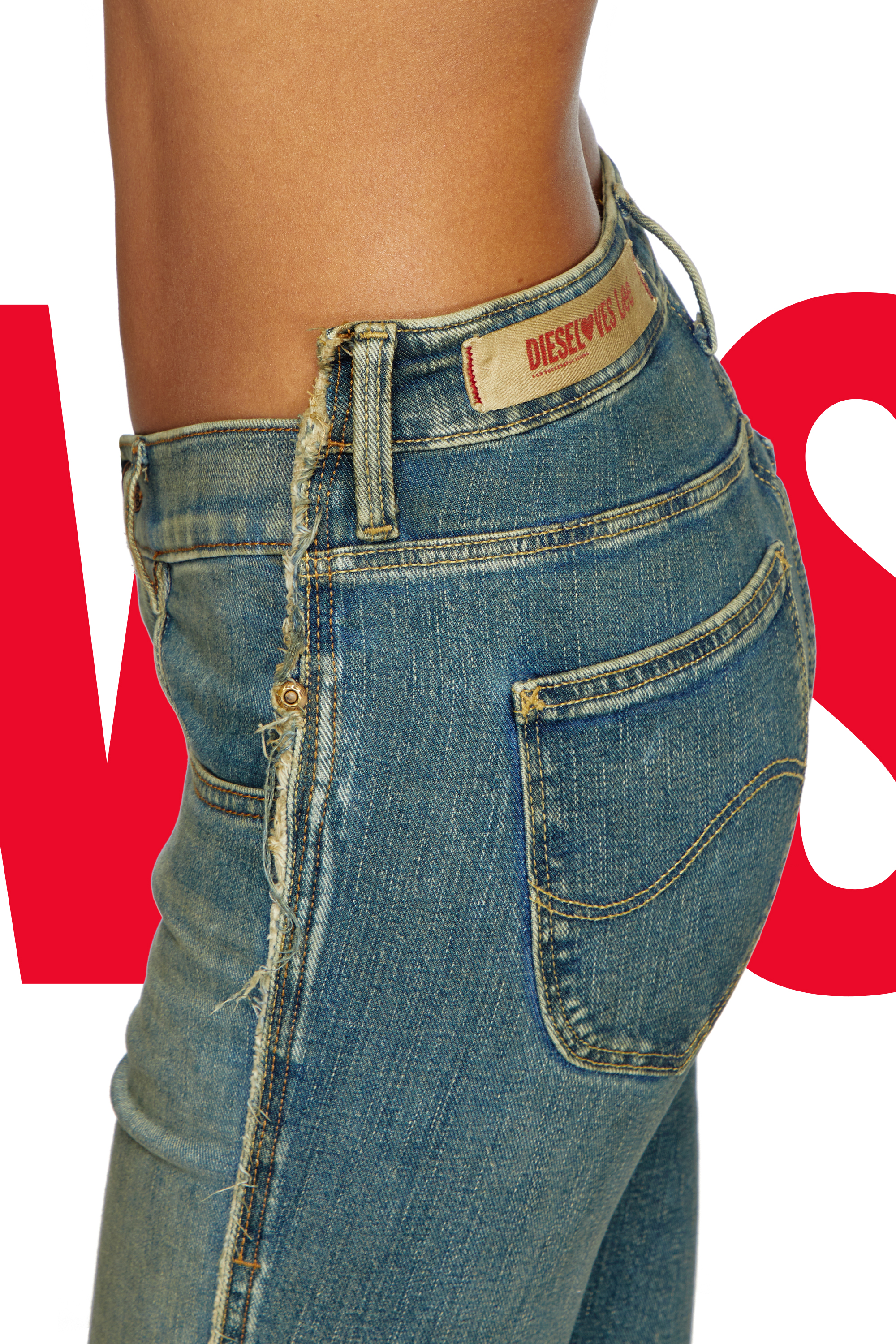 Regular Jeans Dieseloves 01 09N01, Bleu Foncé Diesel - Regular Jeans Dieseloves 01 09N01 Femme, Bleu Foncé - Image 4