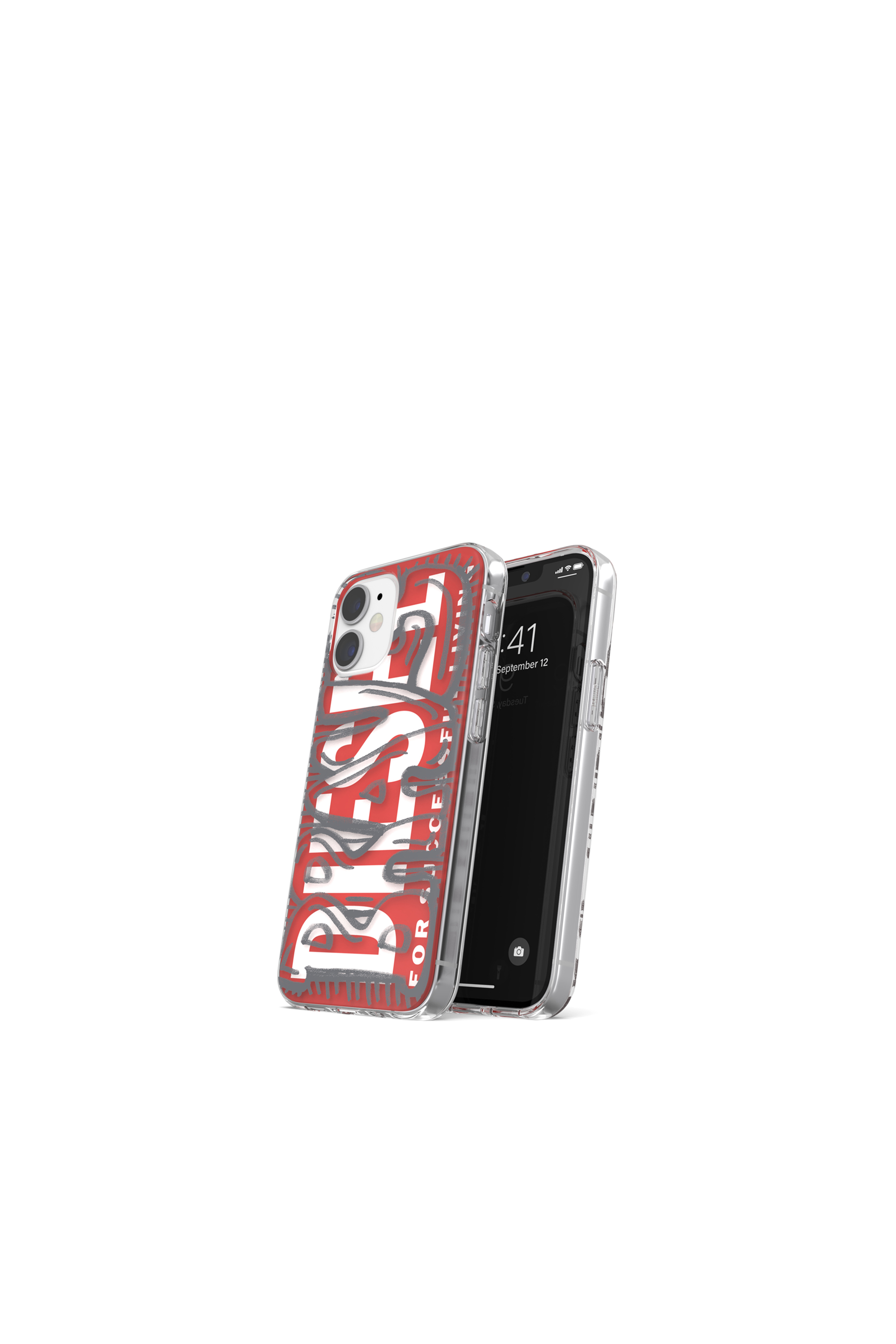 Diesel - 42566 STANDARD CASE, Unisex Handycase aus ultraleichtem TPU  für iPhone 12 Mini in Rot - 3